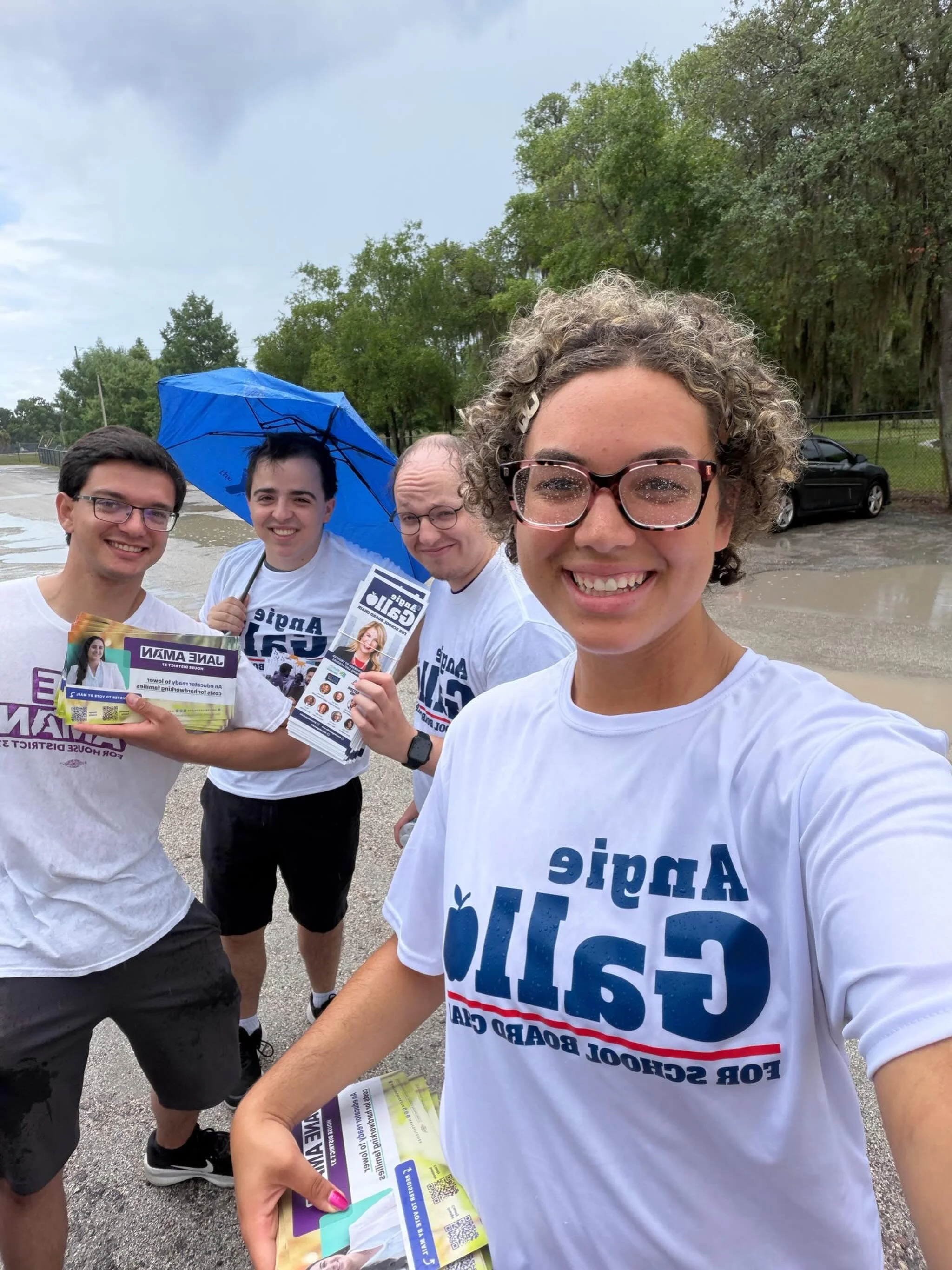 It was a rainy Sunday canvass, but that didn&rsquo;t stop us!

So grateful for our awesome volunteers and @janeforflorida and her team for showing up and helping us share our vision for Orange County. Let&rsquo;s continue building a future that our c