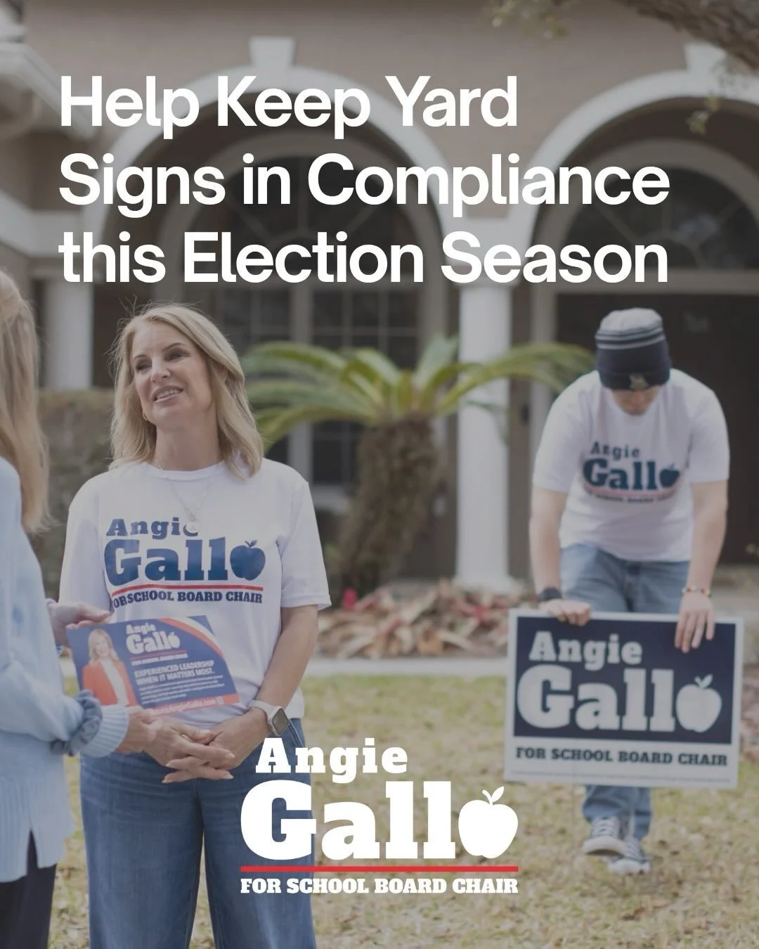🚨 If you see a campaign yard sign that appears to be in a prohibited location, please do not remove or move it yourself.

Instead, review local yard sign regulations and report any potential concerns to Code Enforcement so they can investigate and a