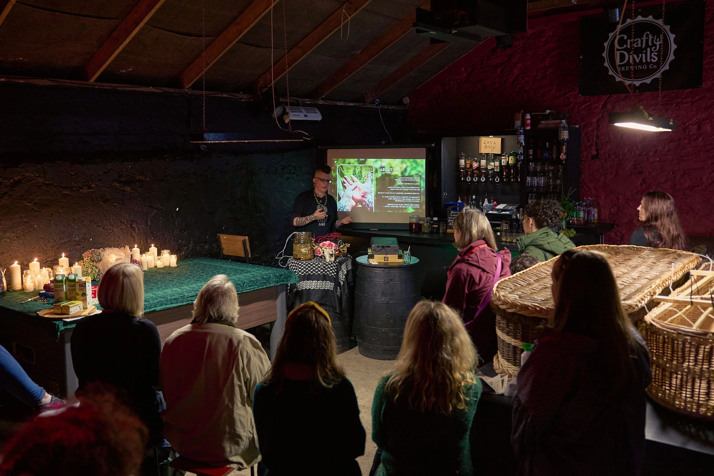 Death Cafe and Queer Your Guts workshop with Savage Craic of Co Clare. During An Feile Eile, Killorglin, Co Kerry's Halloween Festival