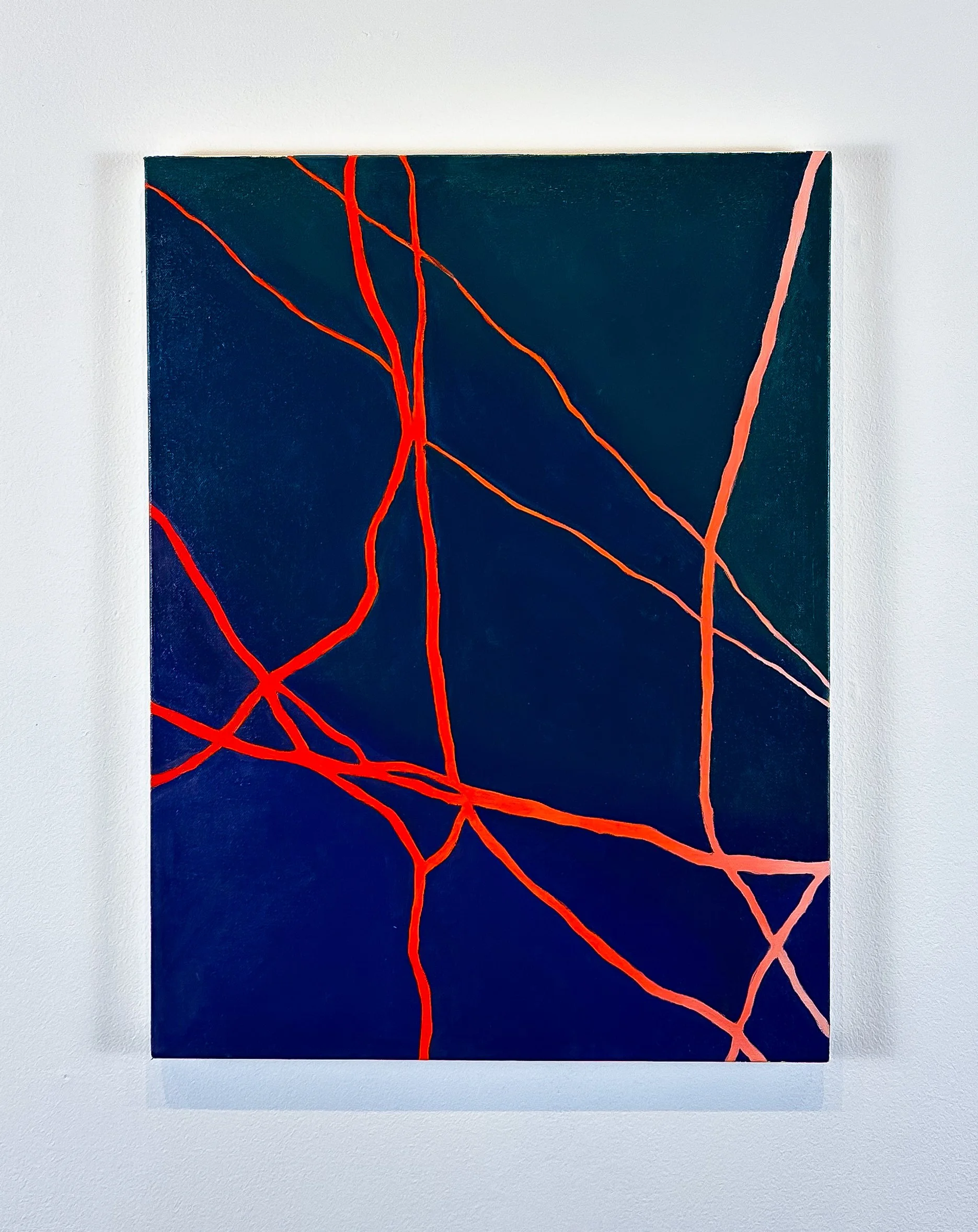 Blue and orange minimalist abstract painting modern art contemporary art minimalist art