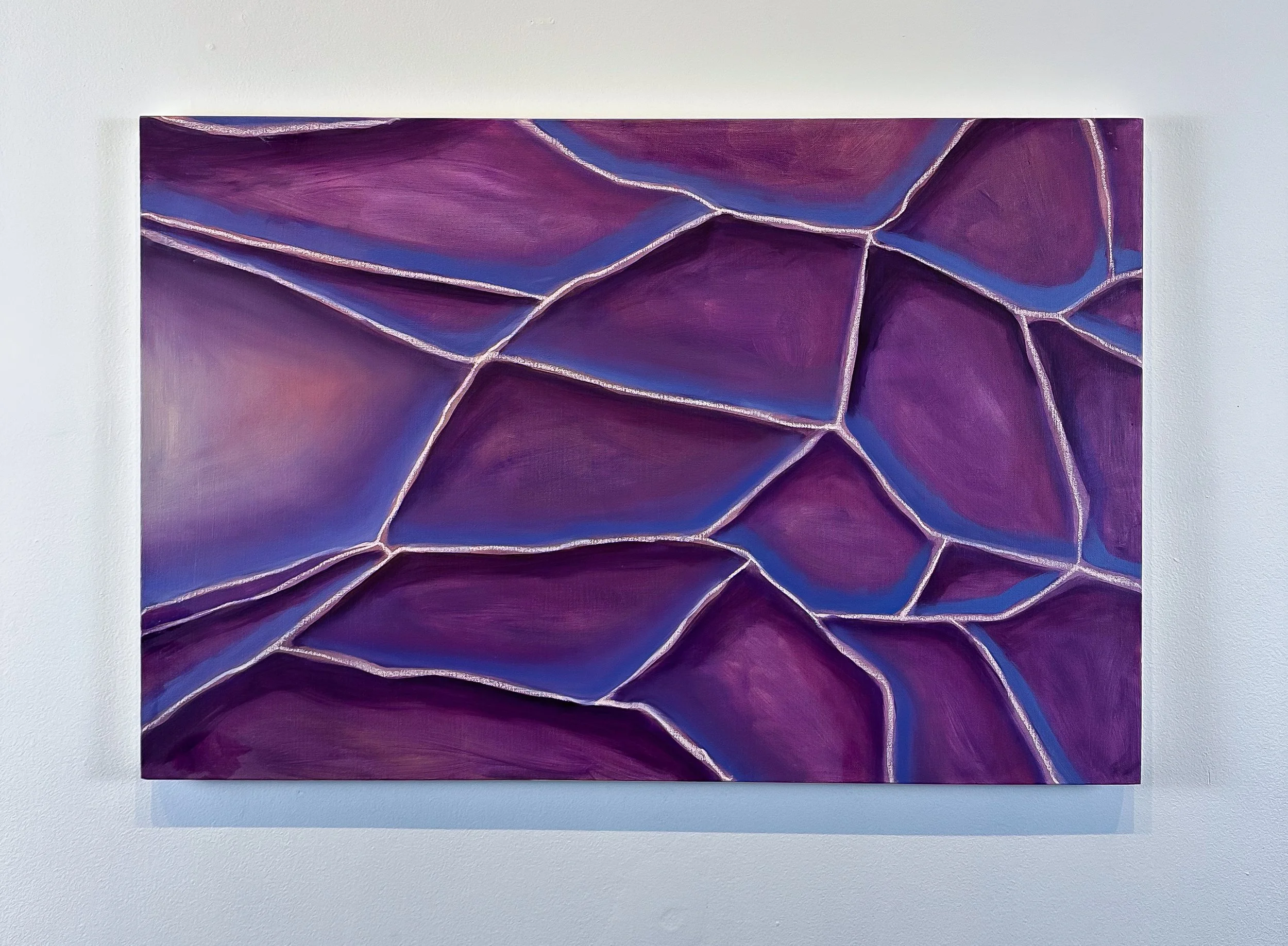 Weak spot, oil paint and oil pastel on canvas, 24x36, 2025
