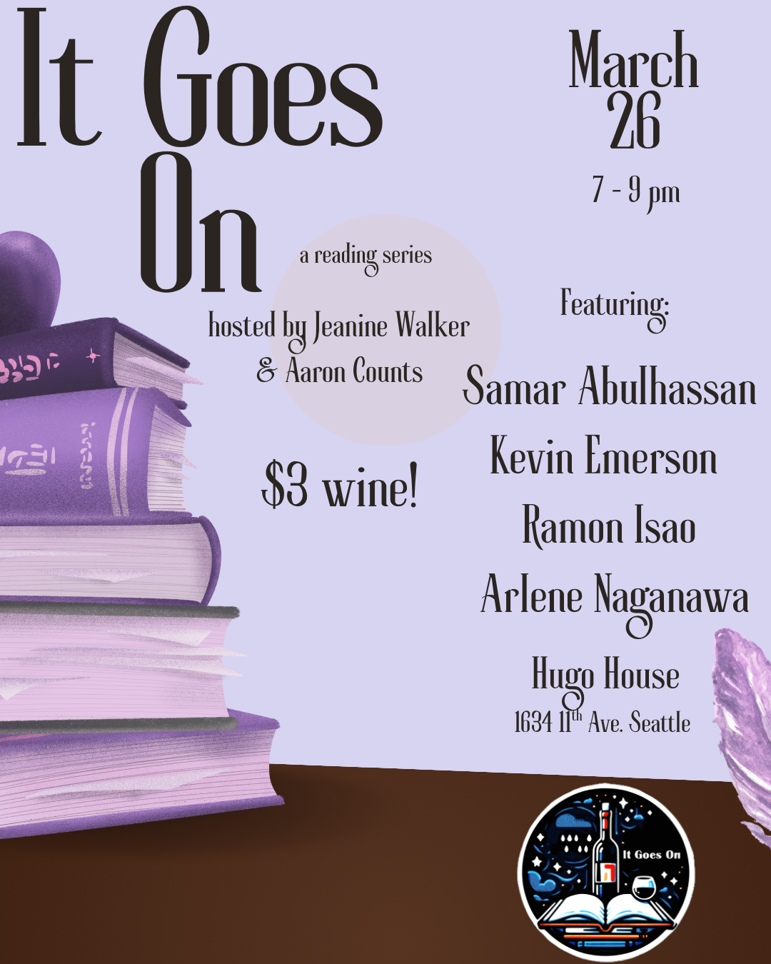 It Goes On: Reading at Hugo House