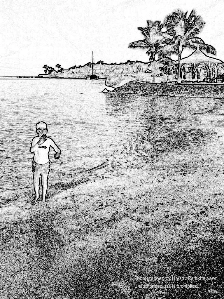 Child on Beach for The Book