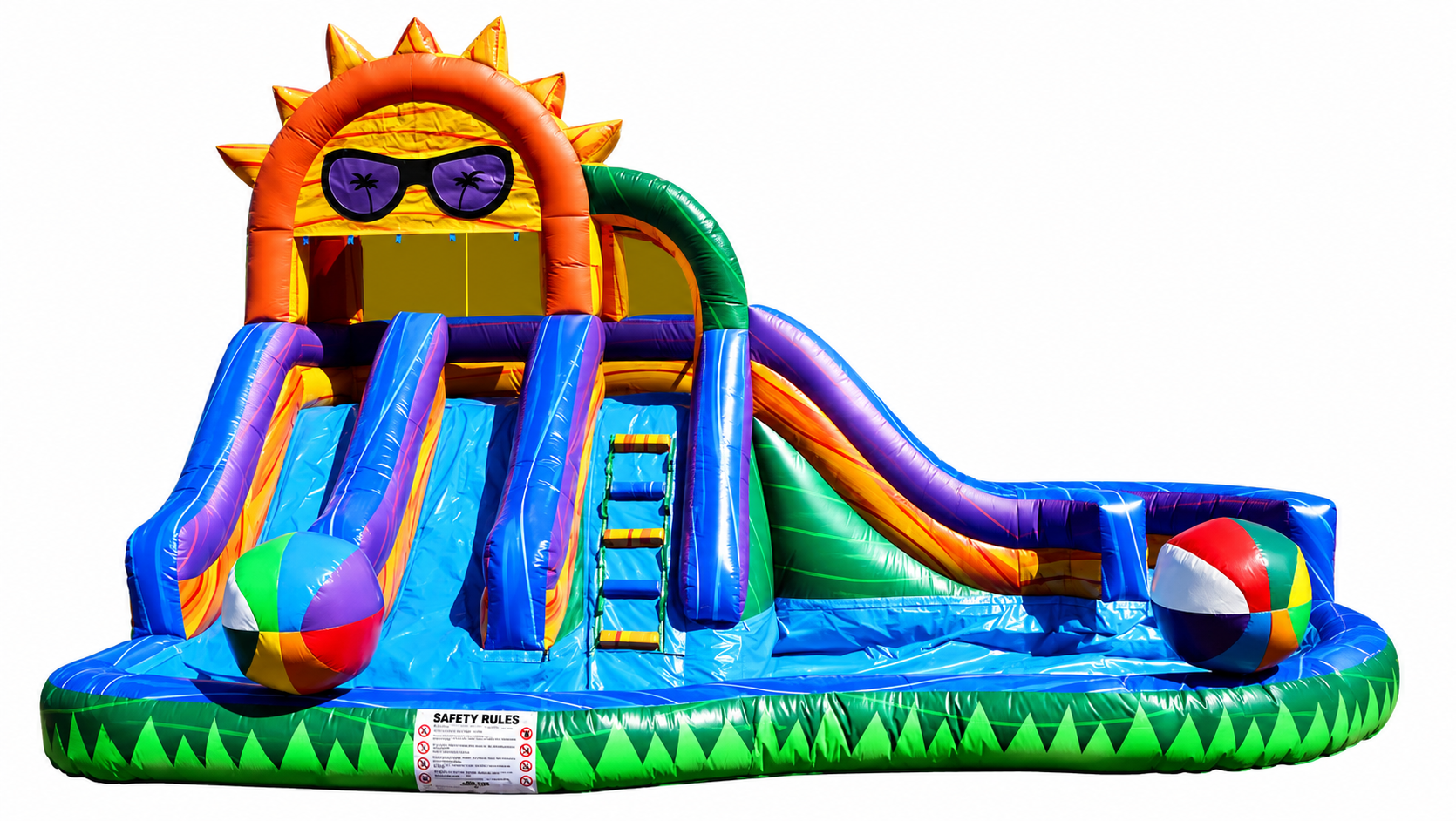 Summer Blast Triple Water Slide