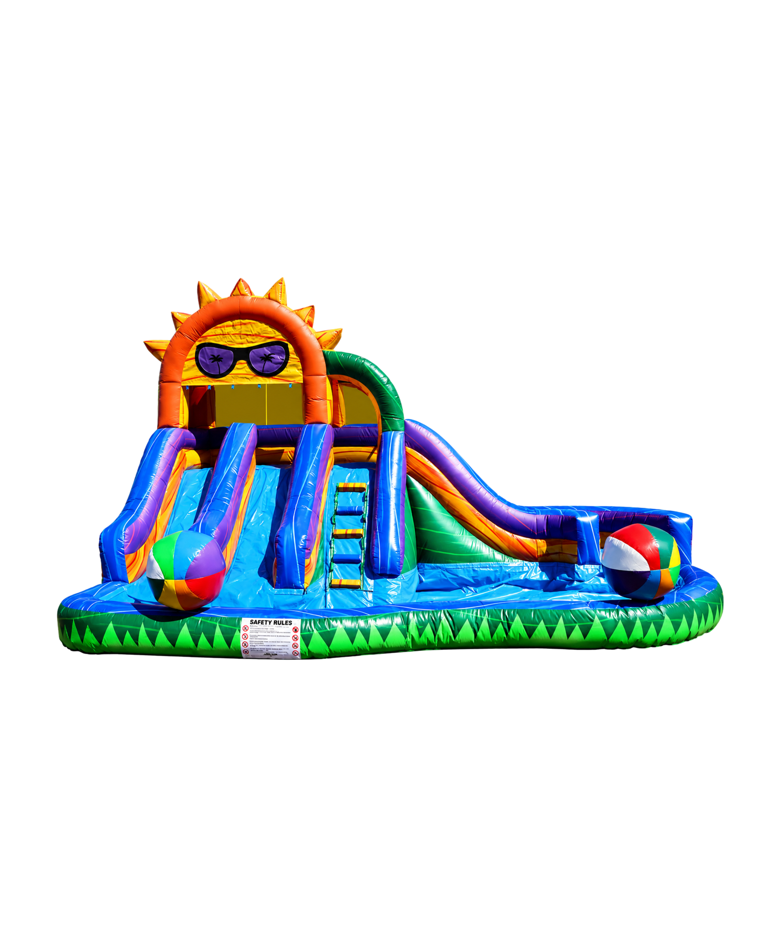 Summer Blast Triple Water Slide