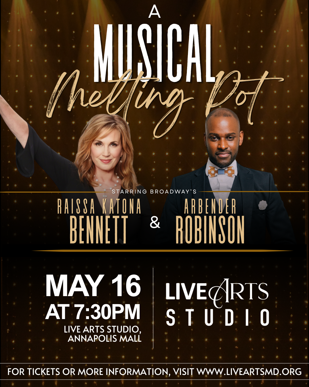 “A Musical Melting Pot”, LiveArts Maryland, May 16th, 7 pm