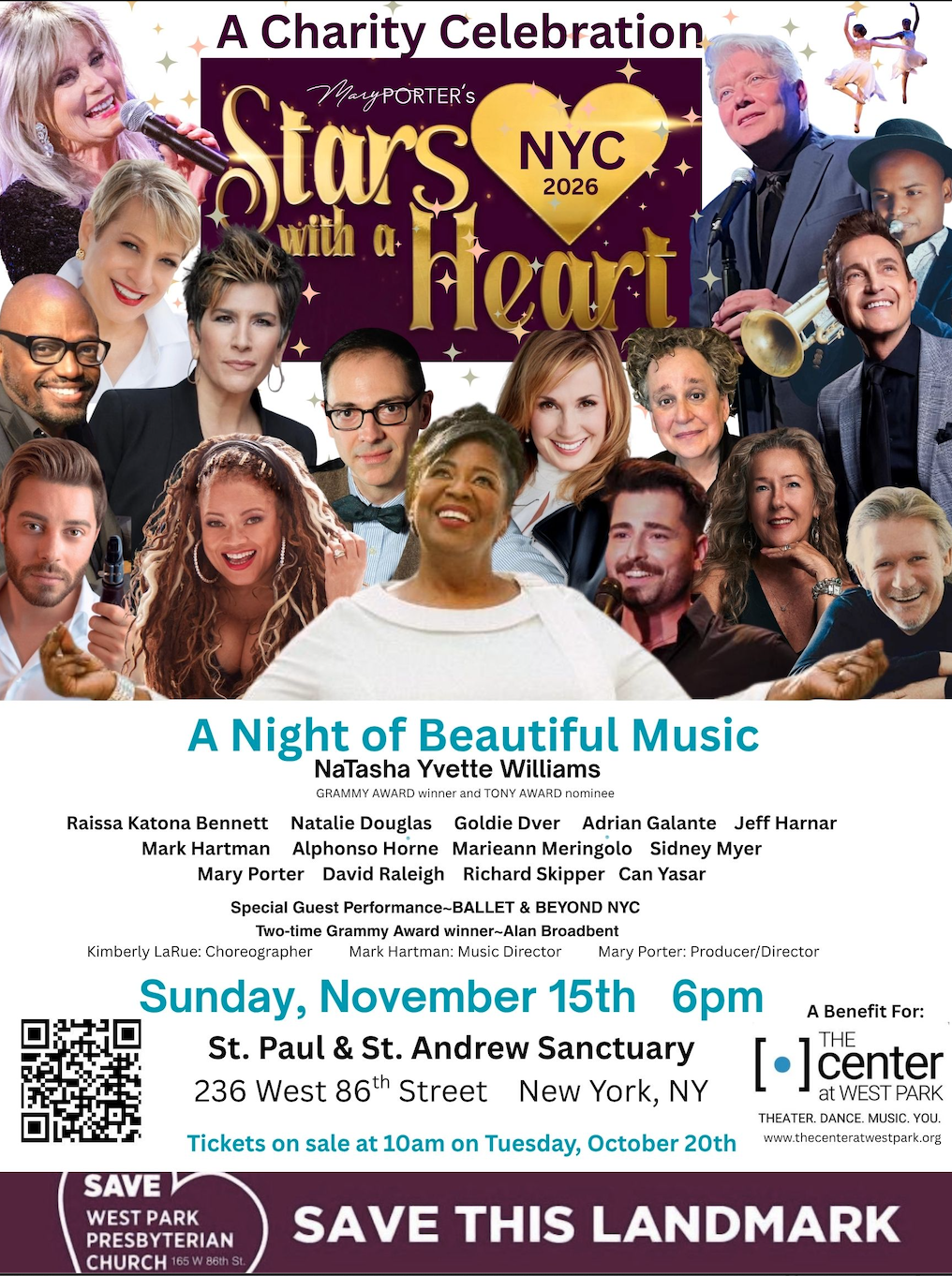 Stars with a  Heart - St. Paul &amp; Andrew Sanctuary - Nov. 15th, 6 pm