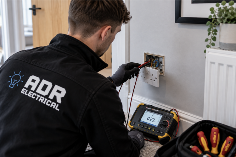 Electrical fault being investigated in a domestic property