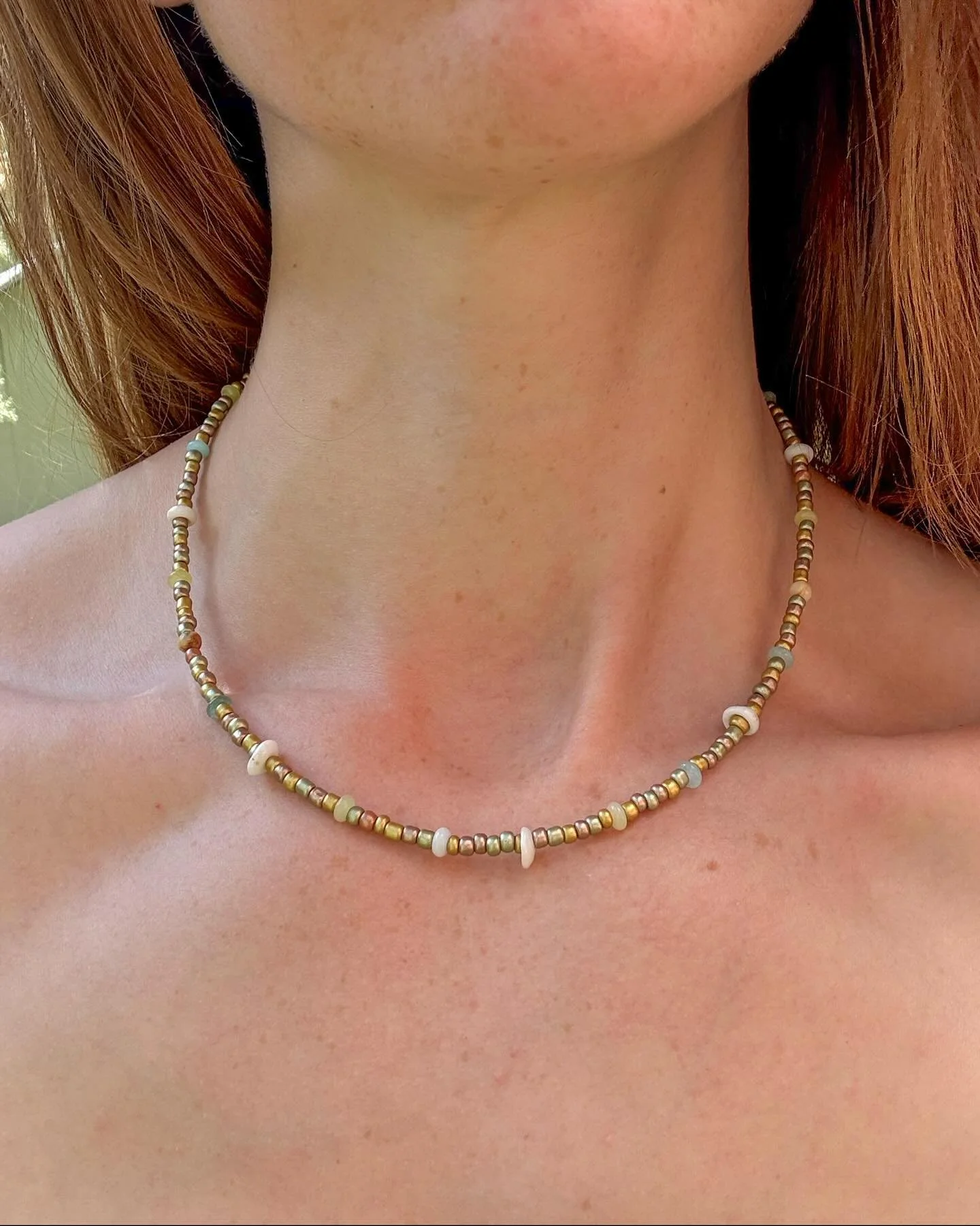 New in the store! Agate, jasper, shell, amazonite and glass seed bead necklace. Free shipping! 🏝️ 🐚

#rockjewelry #agatependant #macrame #macramejewelry #handmadejewelry #chokernecklace #beachjewelry #rockbead #jewelry #funjewelry #handmade #jasper