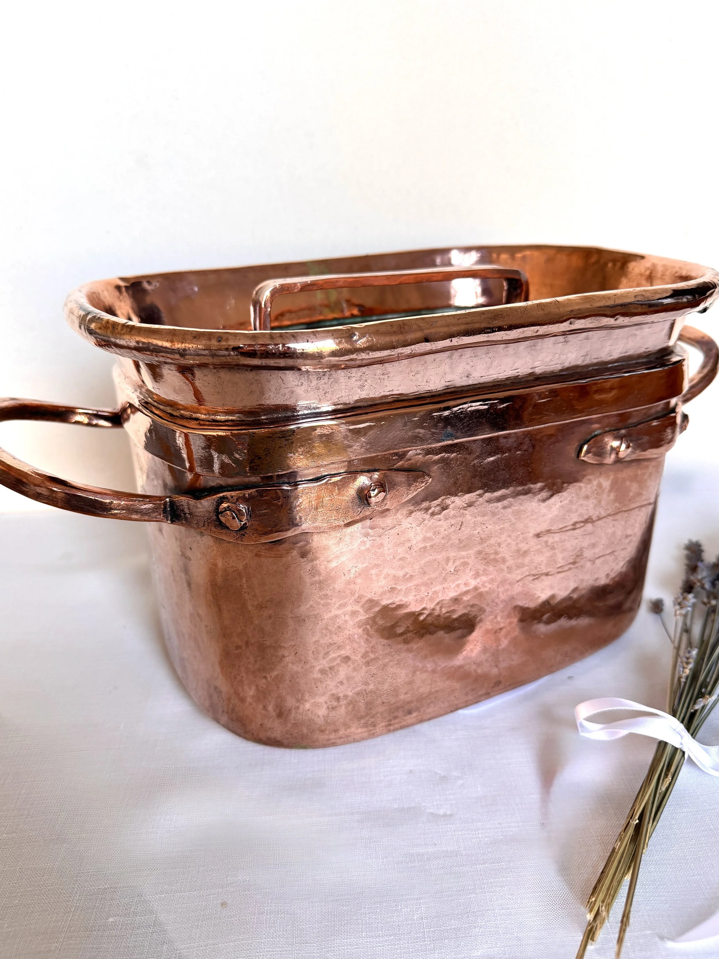 Antique French Copper Daubiere Braiser, Circa 1800