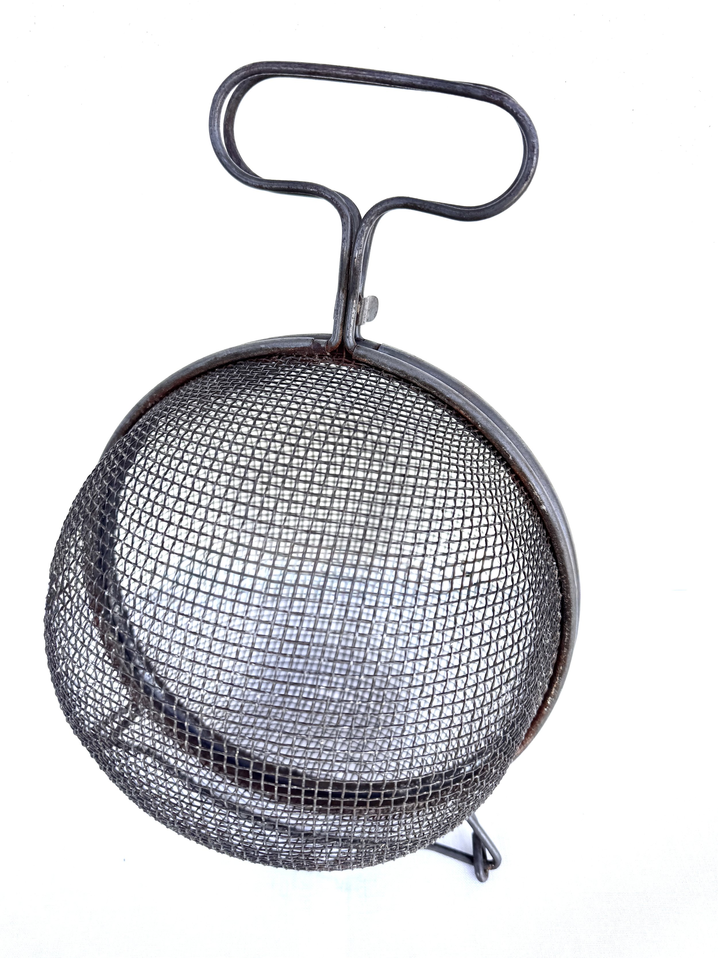 Antique French Wire Salad Dryer Basket