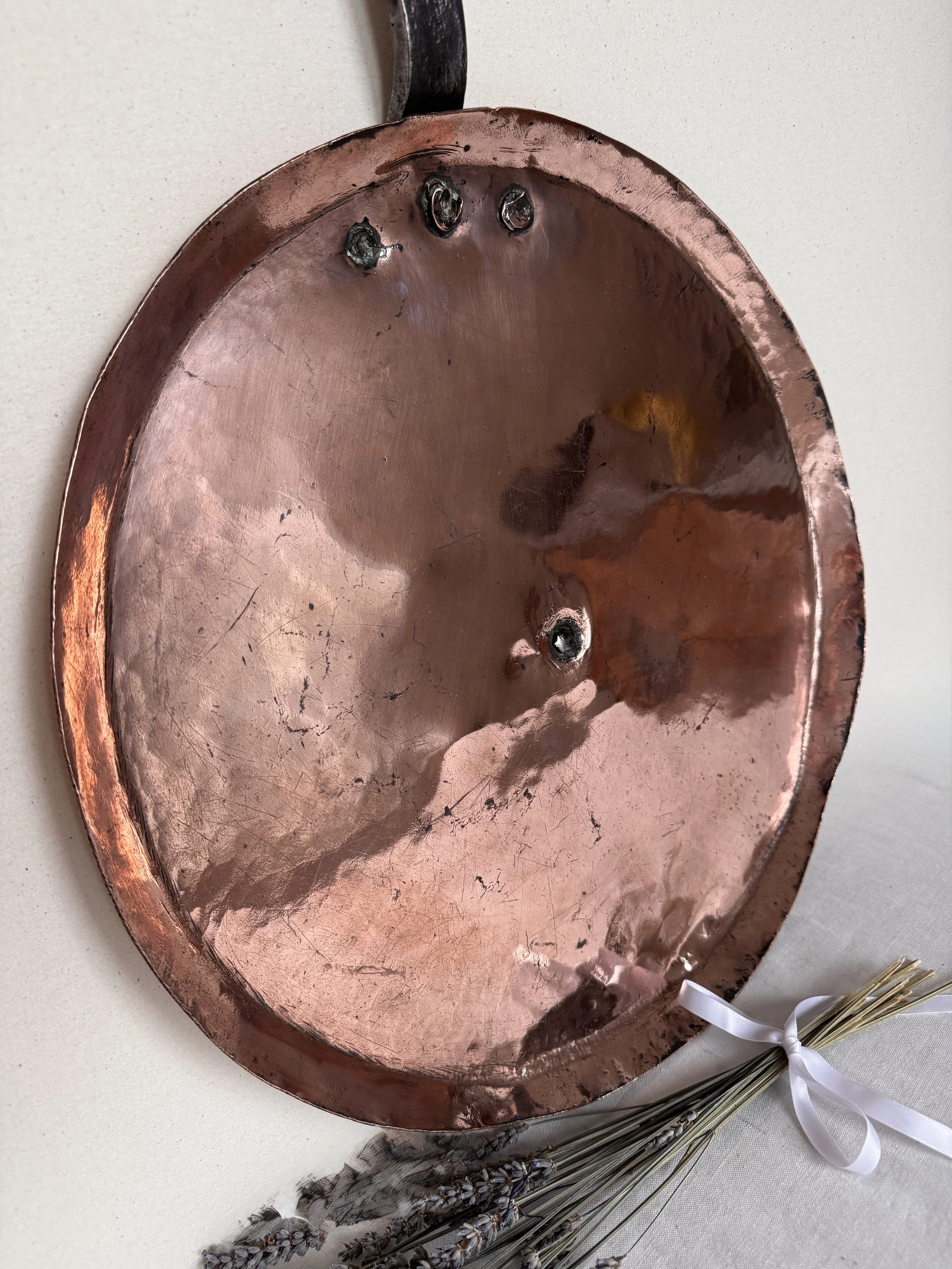 French Copper Plat a Feu For the Hearth
