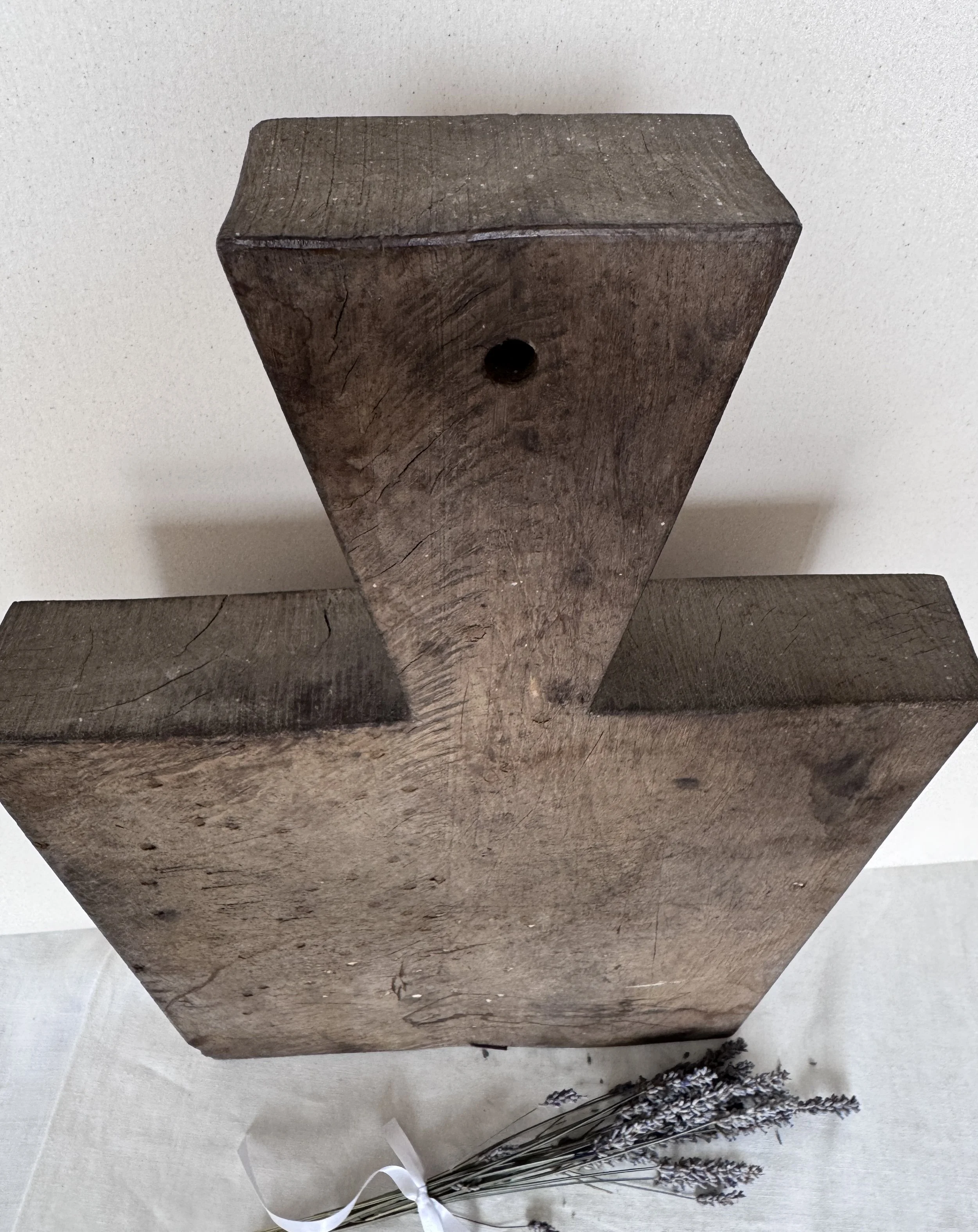 Large French Wooden Cutting Board, c. 1900