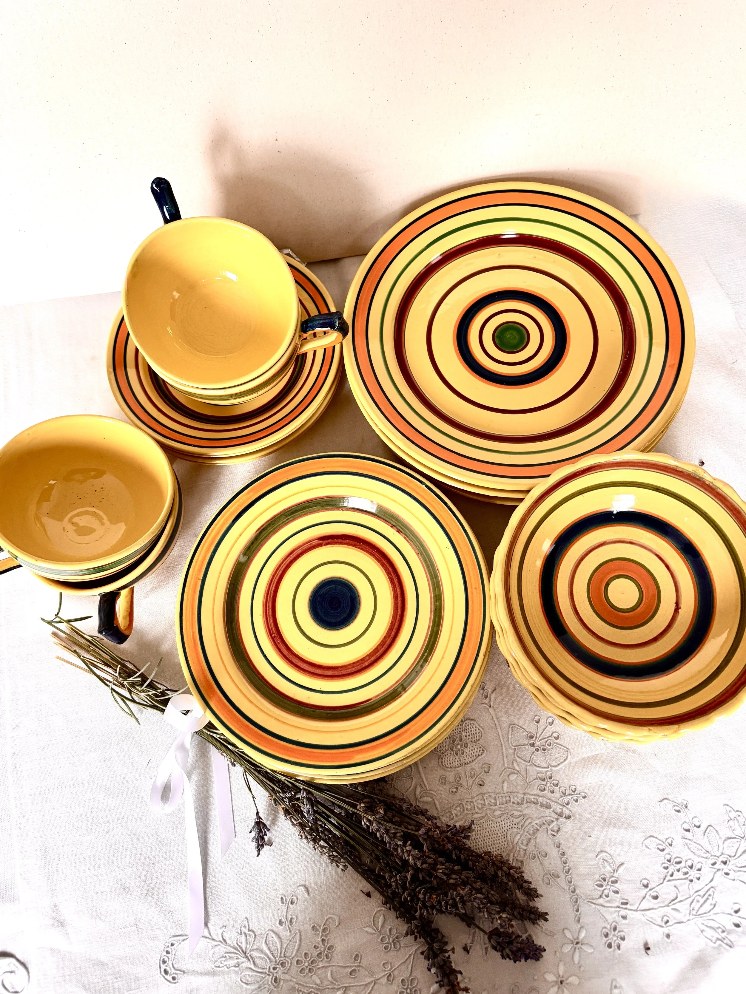 Vintage French Quimper Dinnerware