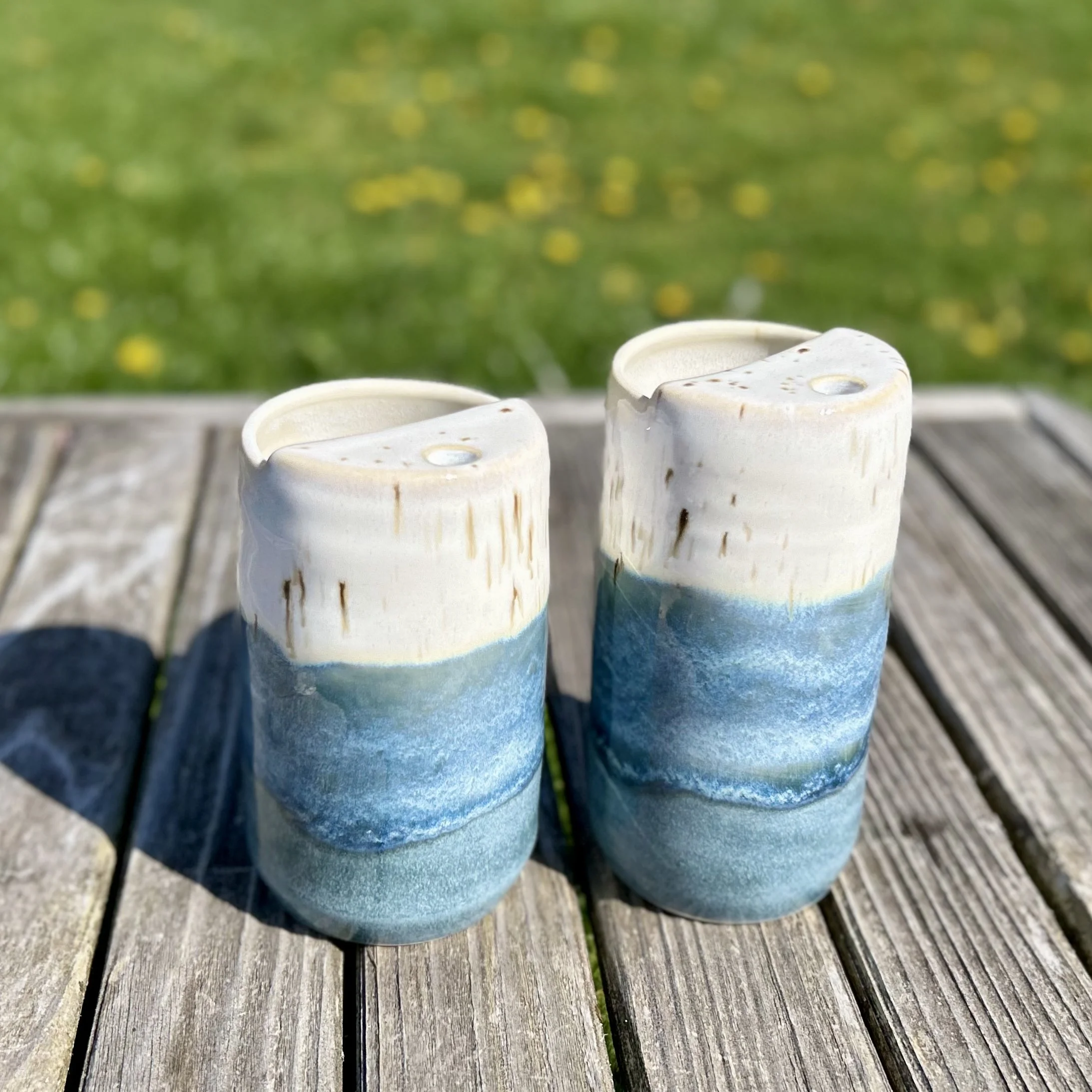 Travel Cup in Blue Satin Matte