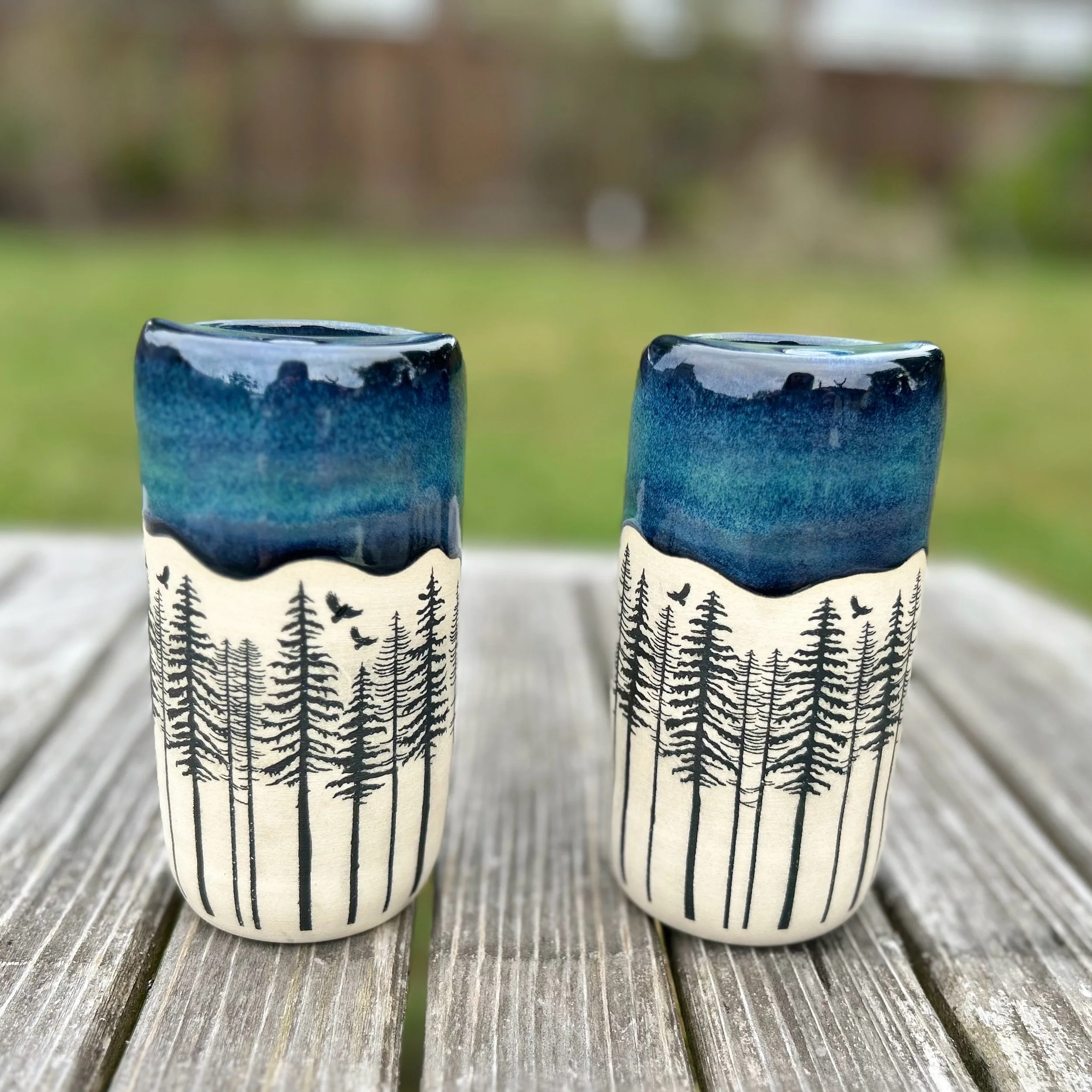 Northern Lights Tree Travel Cup