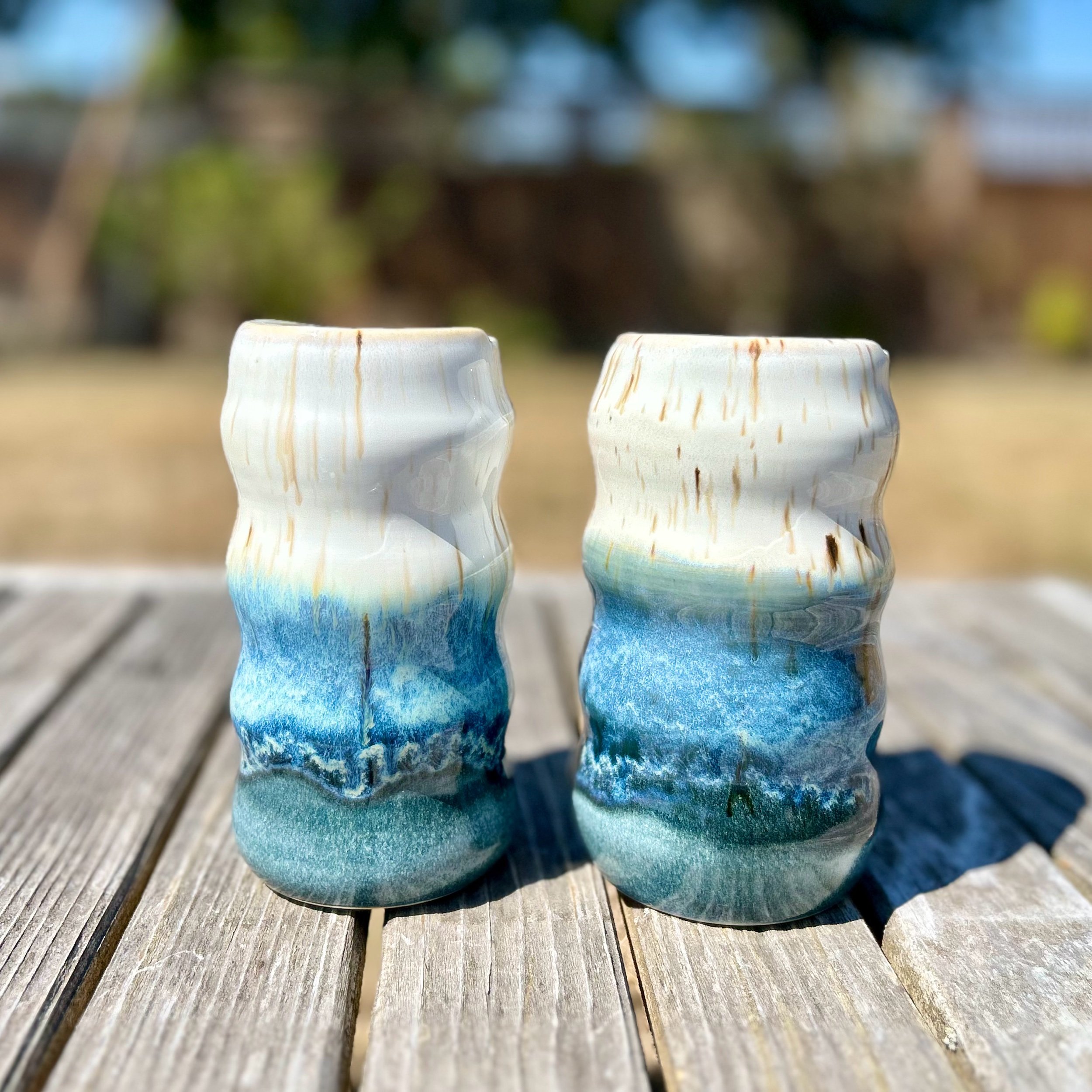 Bubble Travel Cup in Blue Satin Matte