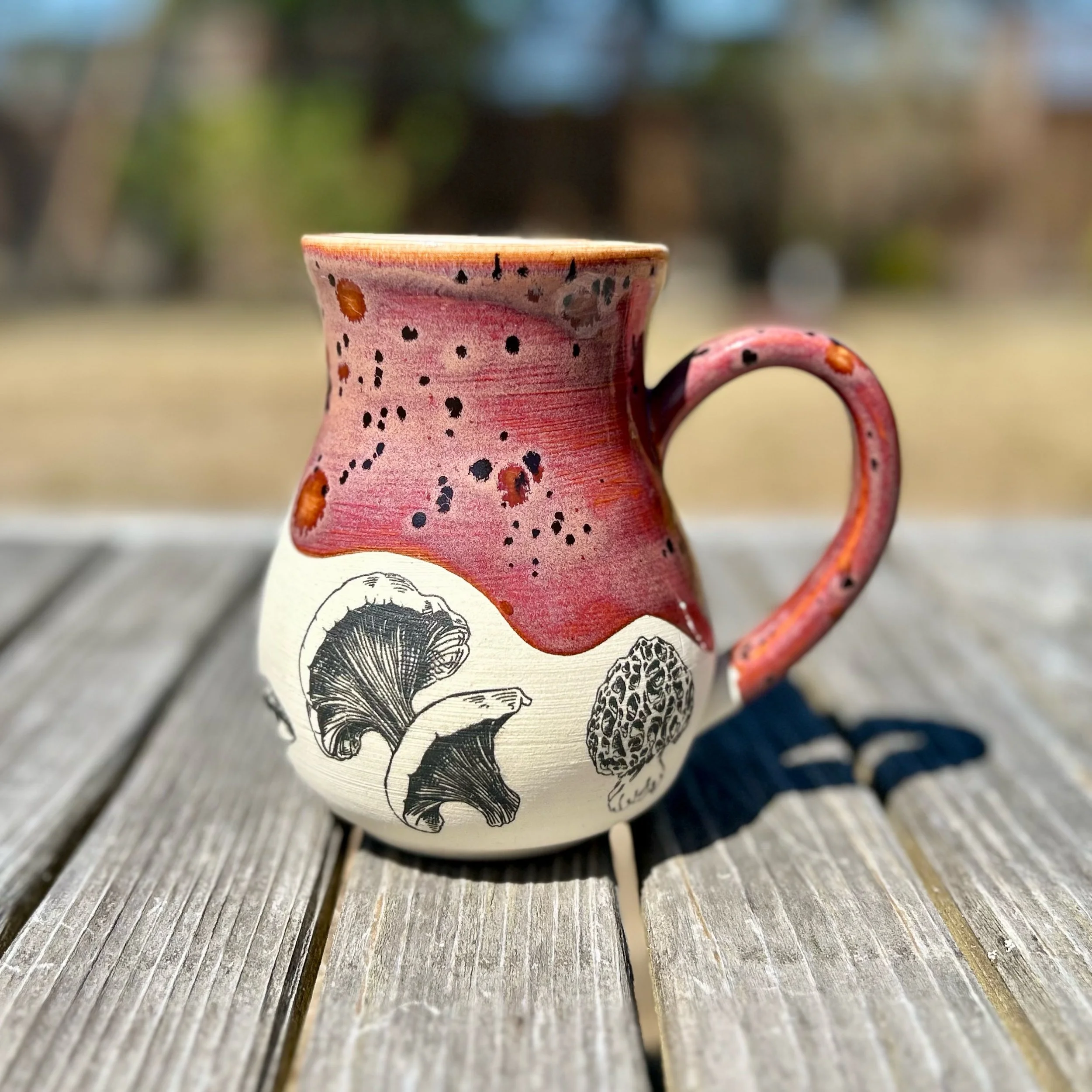 Mushroom Mug in Speckled Plum