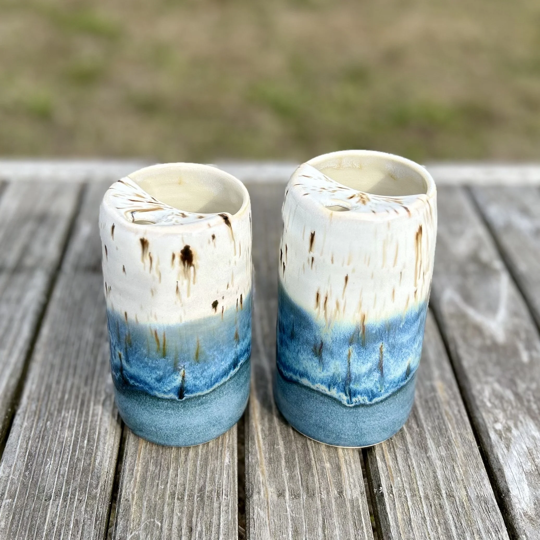 Travel Cup in Blue Satin Matte