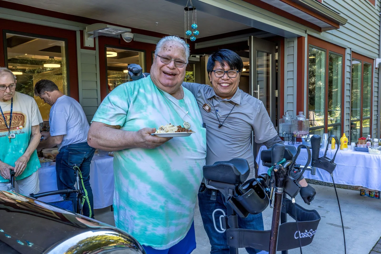 Labor Day barbecue at Riverview Senior Living and Memory Care in Juneau Alaska