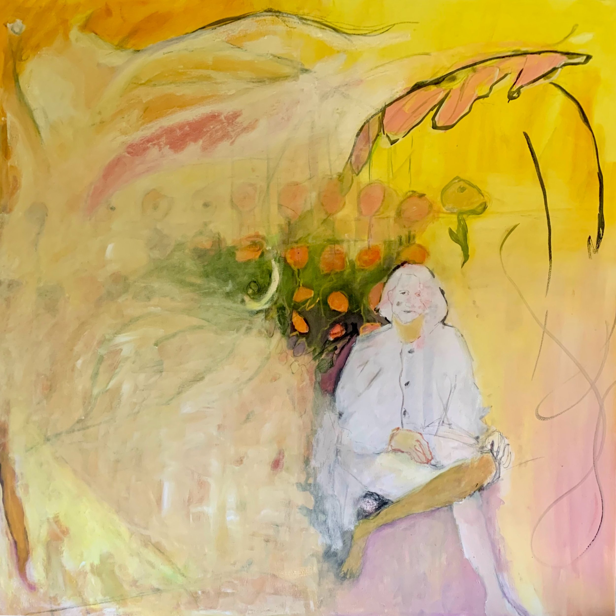 THE HORTICULTURIST,   2026, Oil and Acrylic on Canvas,  48 x 48 inches 