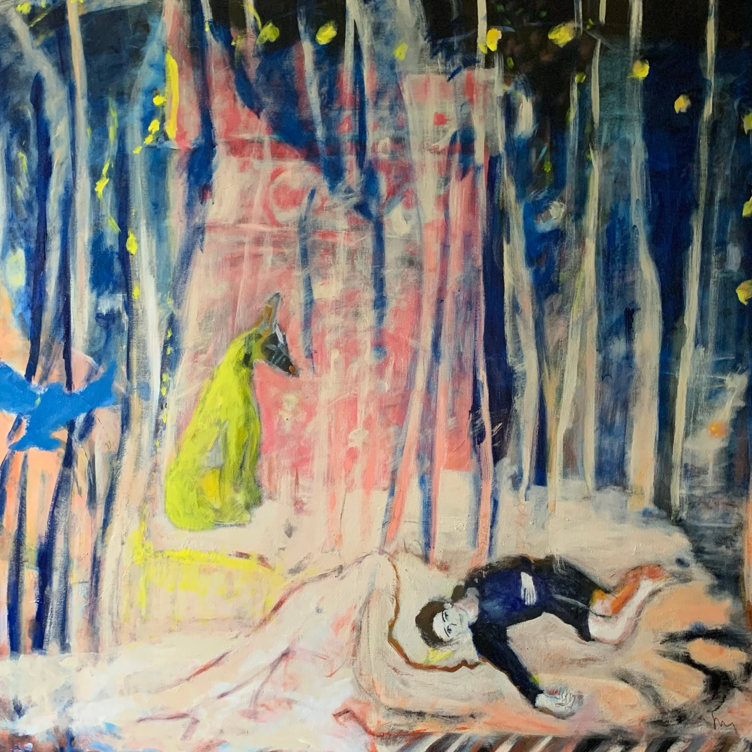 GOOD FORTUNE,   2025 Oil and Acrylic on Canvas,  48 x 48 inches 