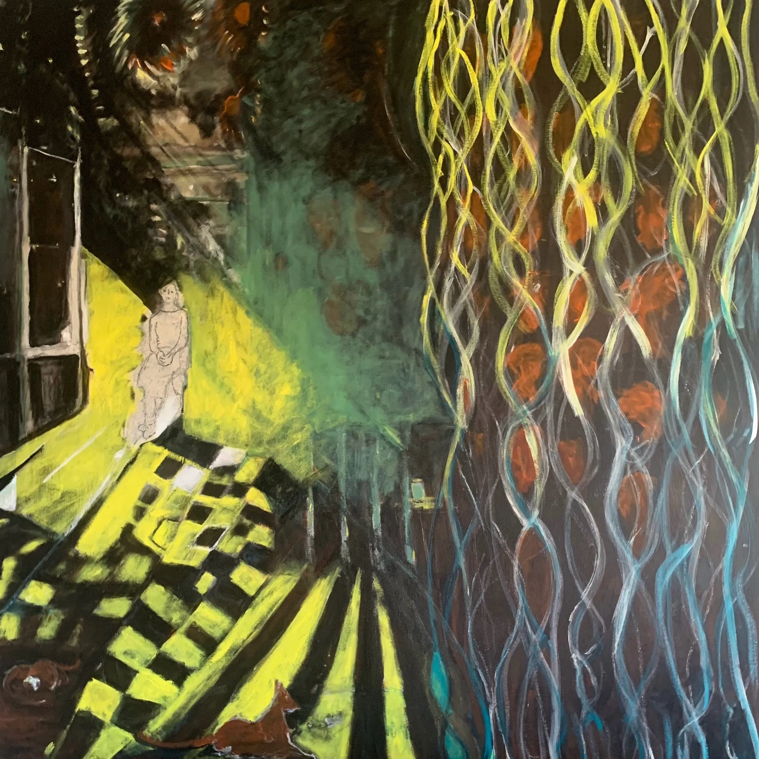 FETISH,     2025 Oil and Acrylic on Canvas,  48 x 48 inches  SOLD