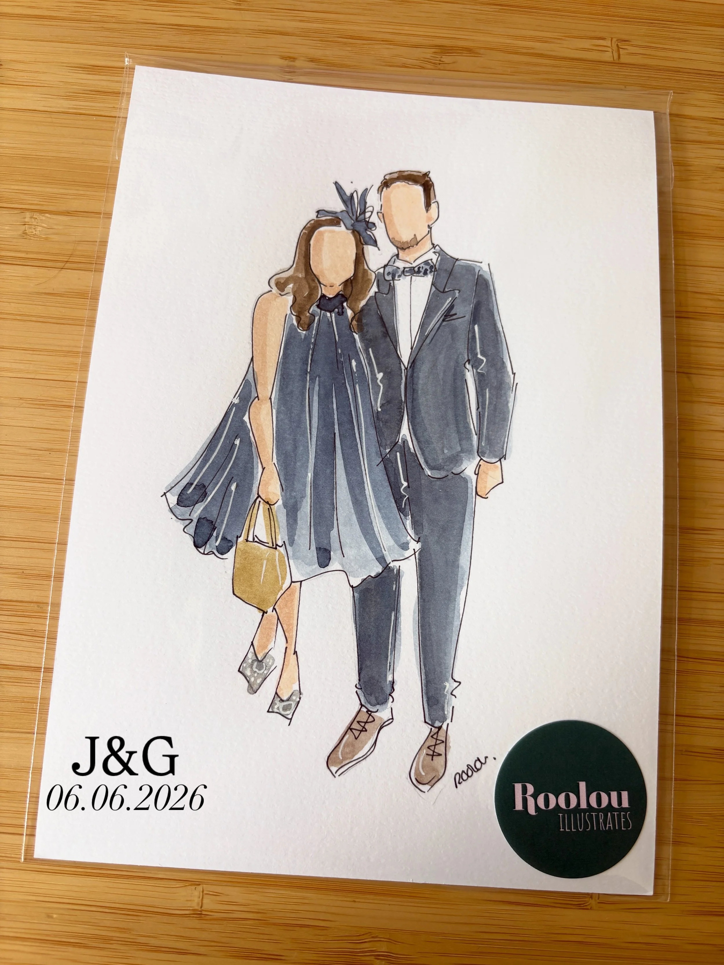 Wedding guest illustration