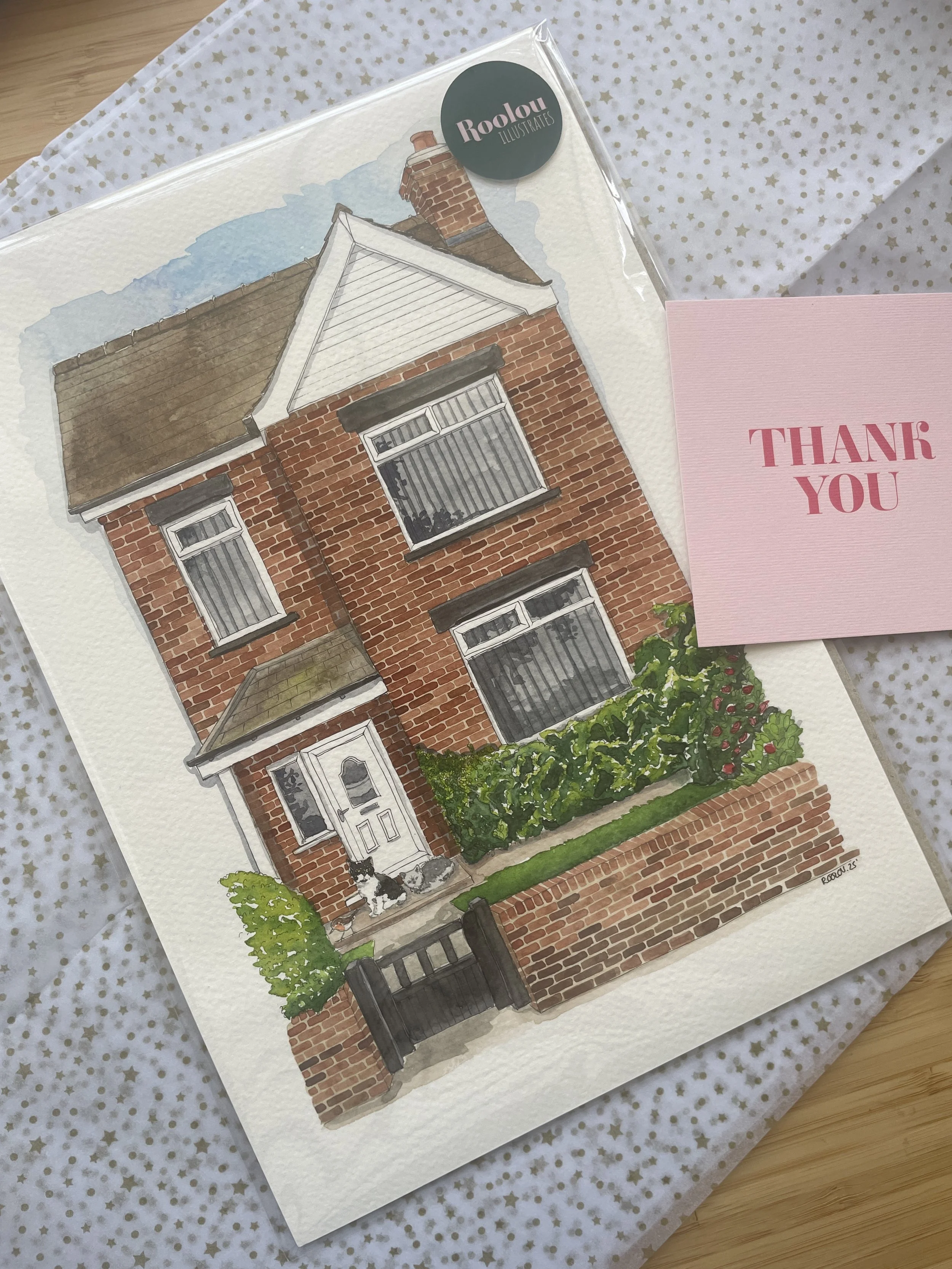 Watercolour house portrait