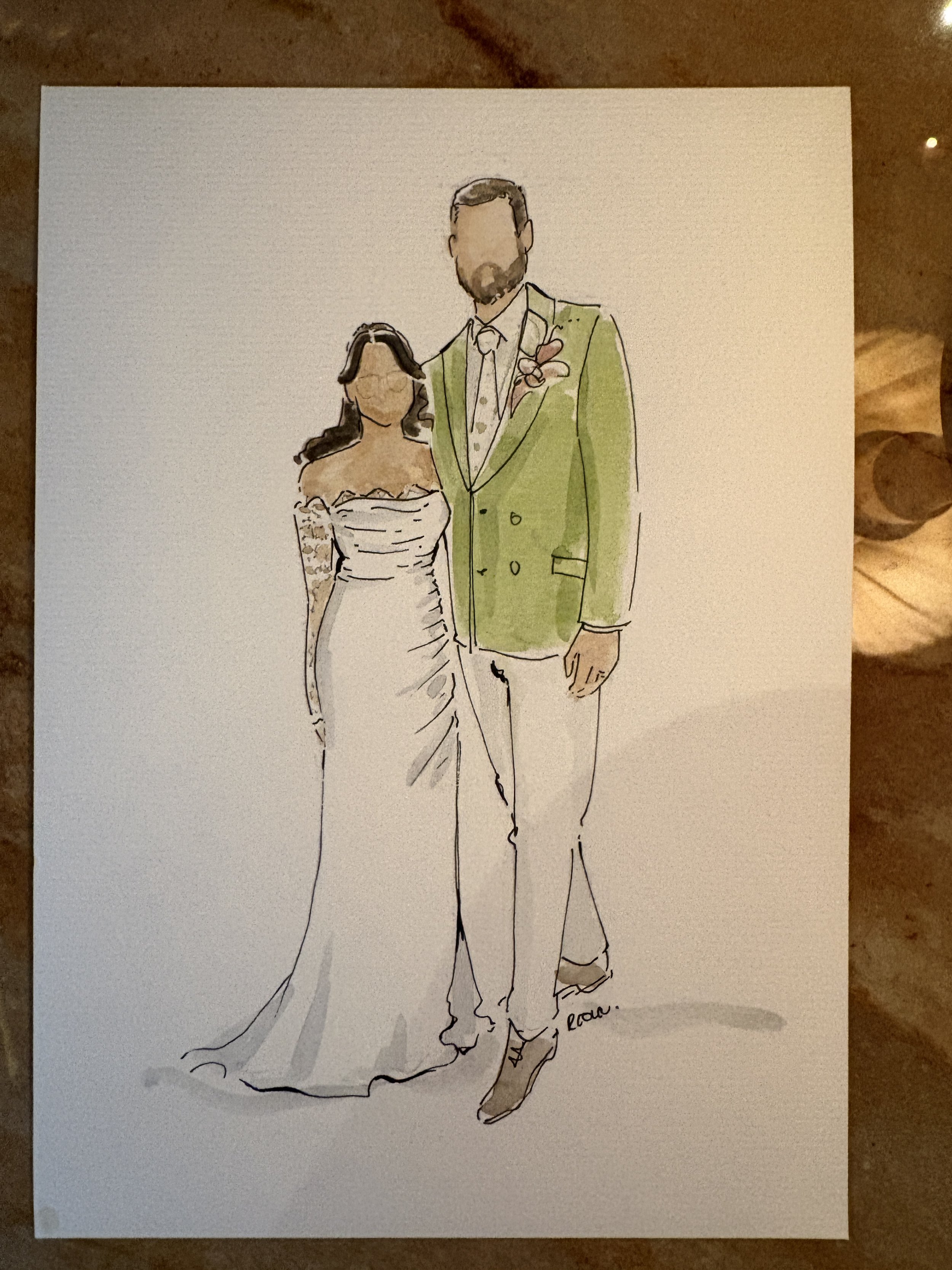 Bride and Groom illustration