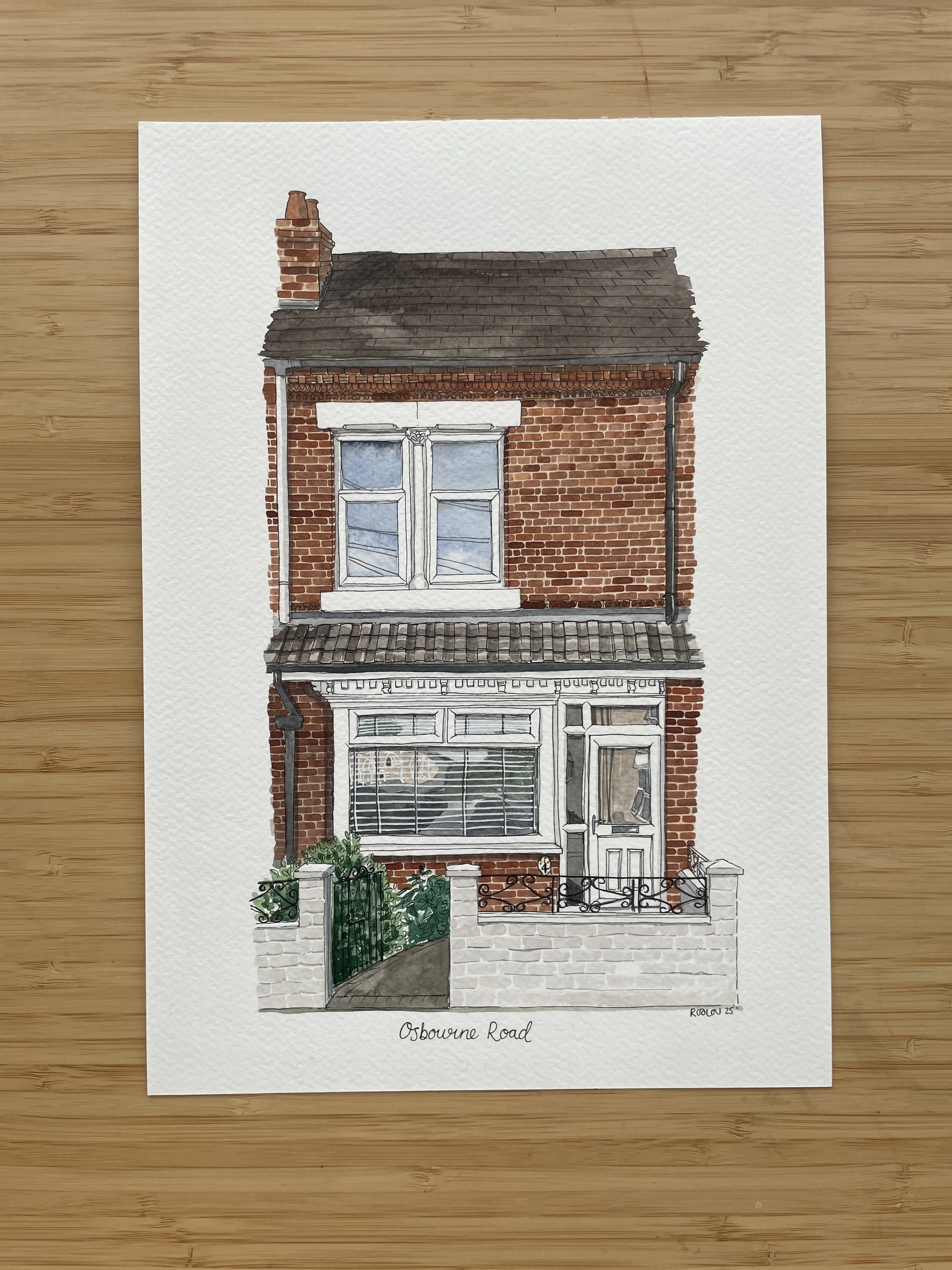 Watercolour house portrait