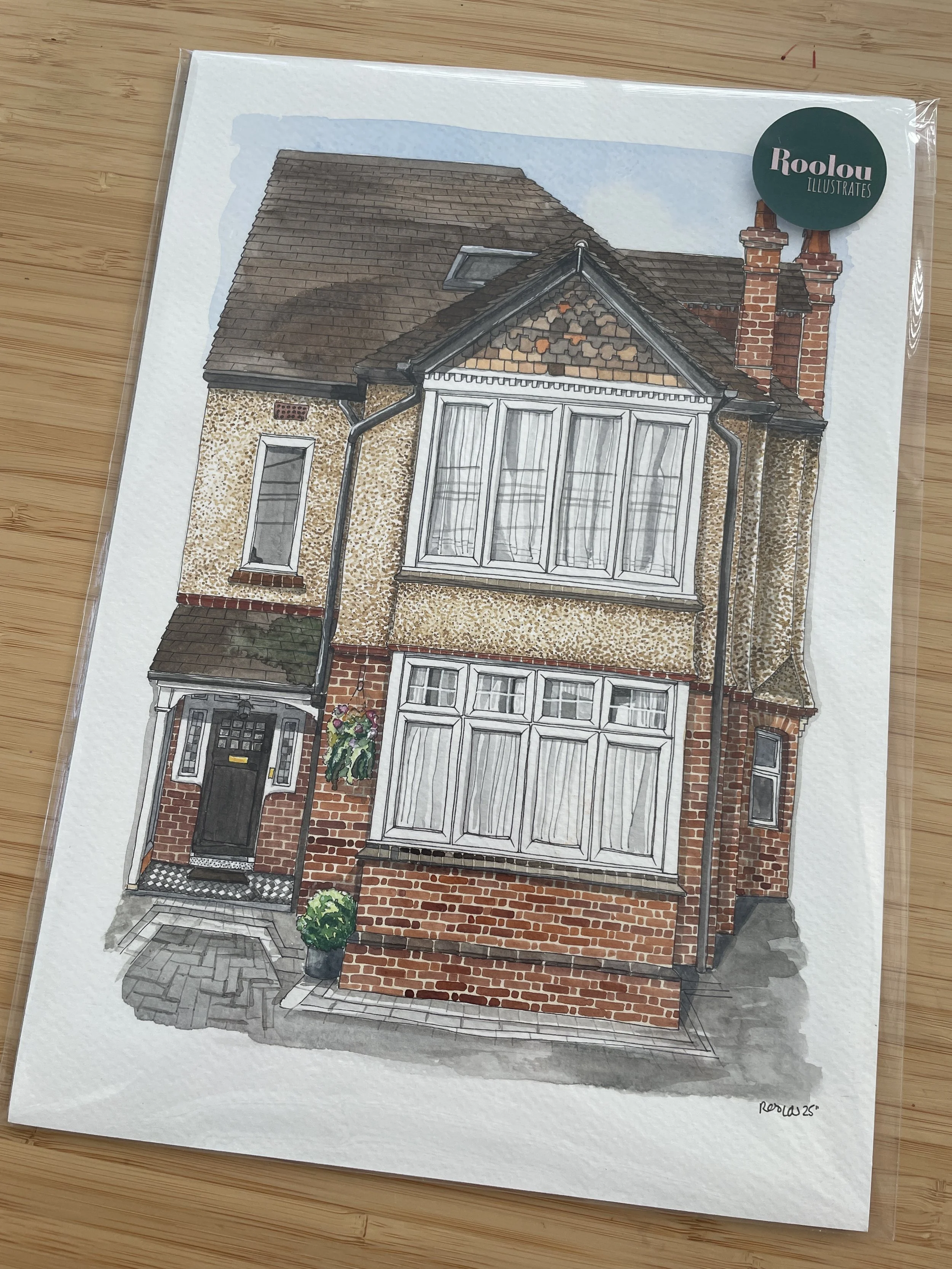 Watercolour house portrait