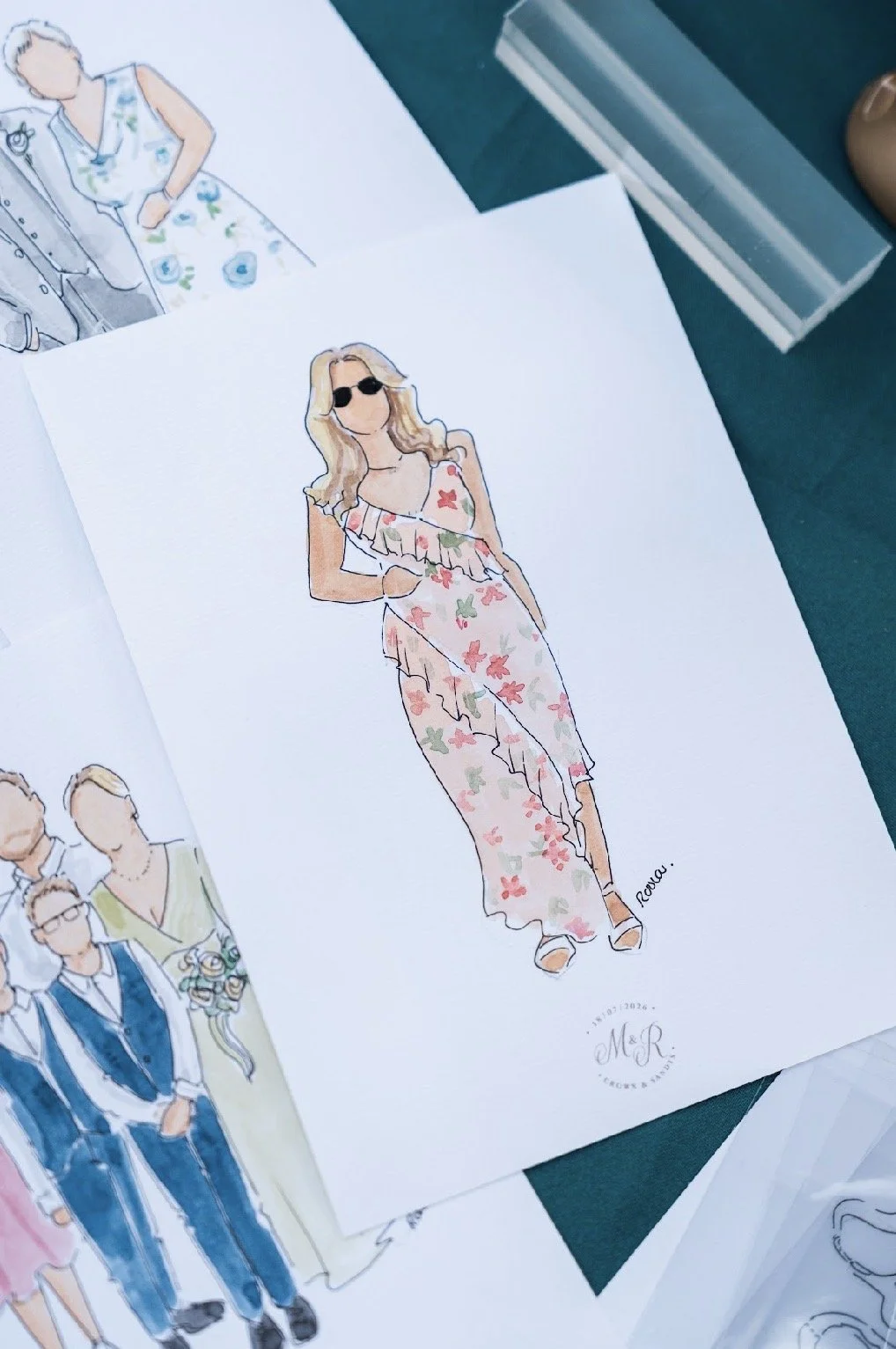 Wedding guest illustration