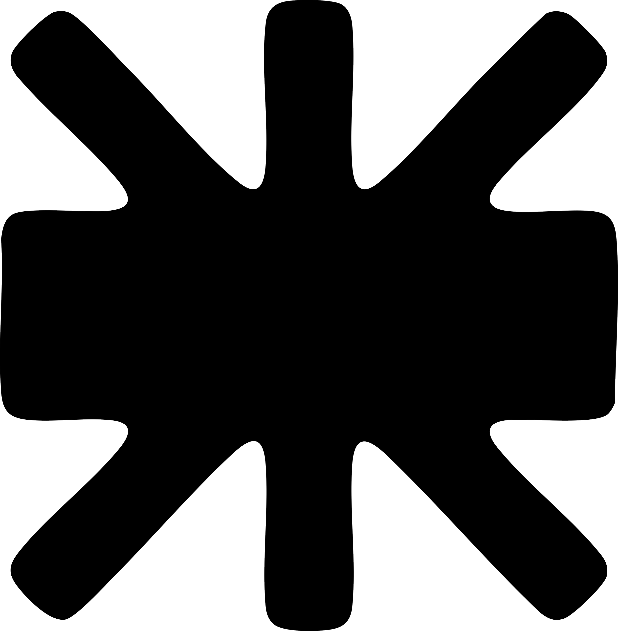 Geometric drawing of an outline square with sections divided by vertical, horizontal, and half circle lines.