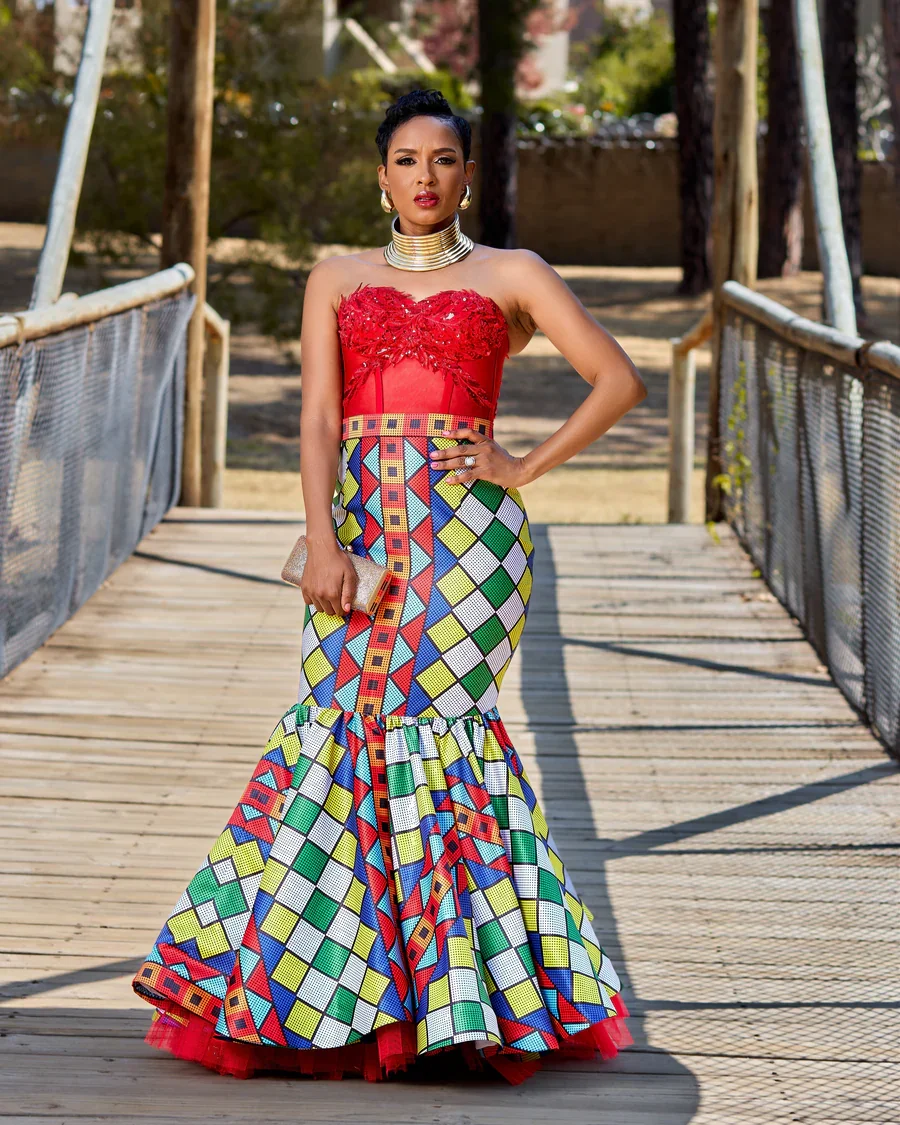 Mermaid Red Dress Redline Print