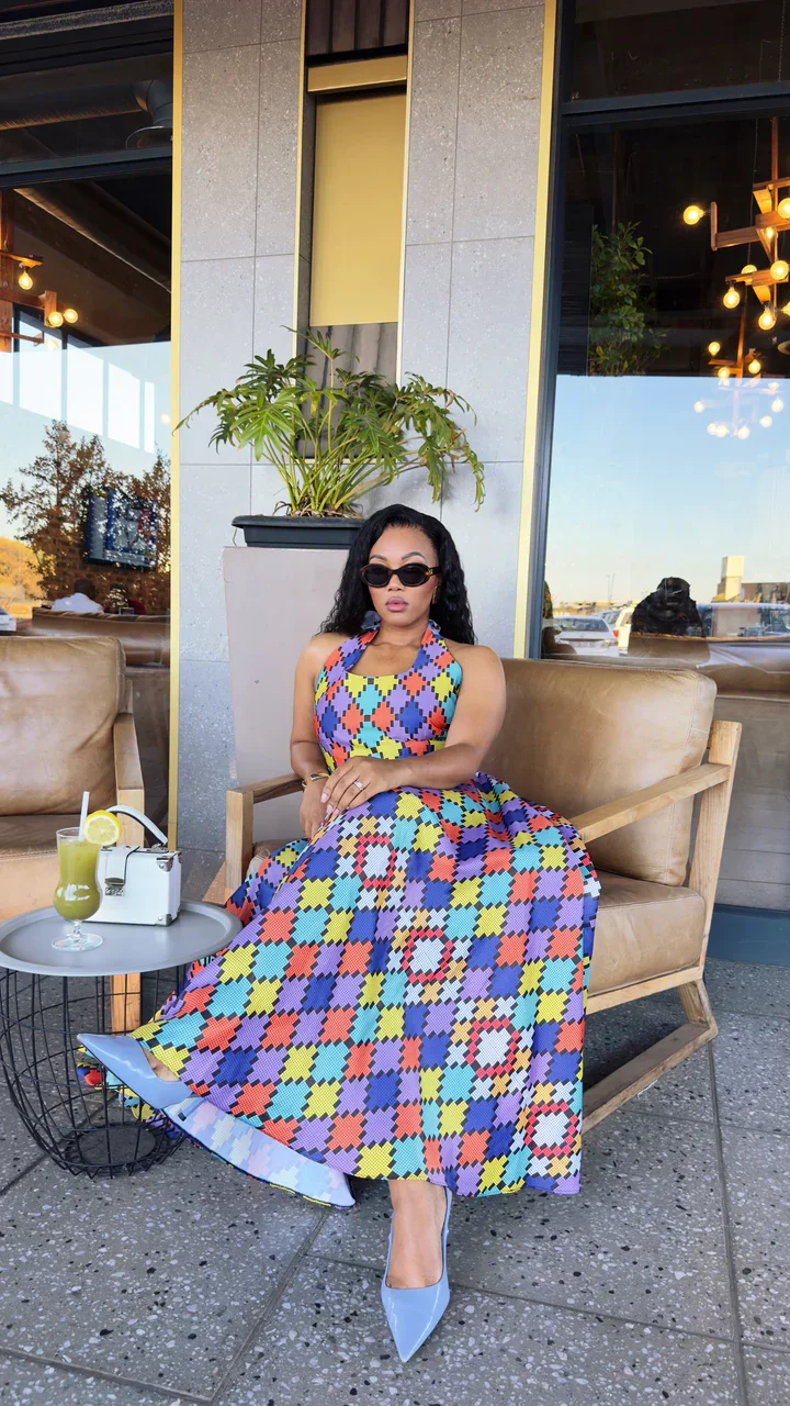 Nomzamo Dress - Rainbow Pring