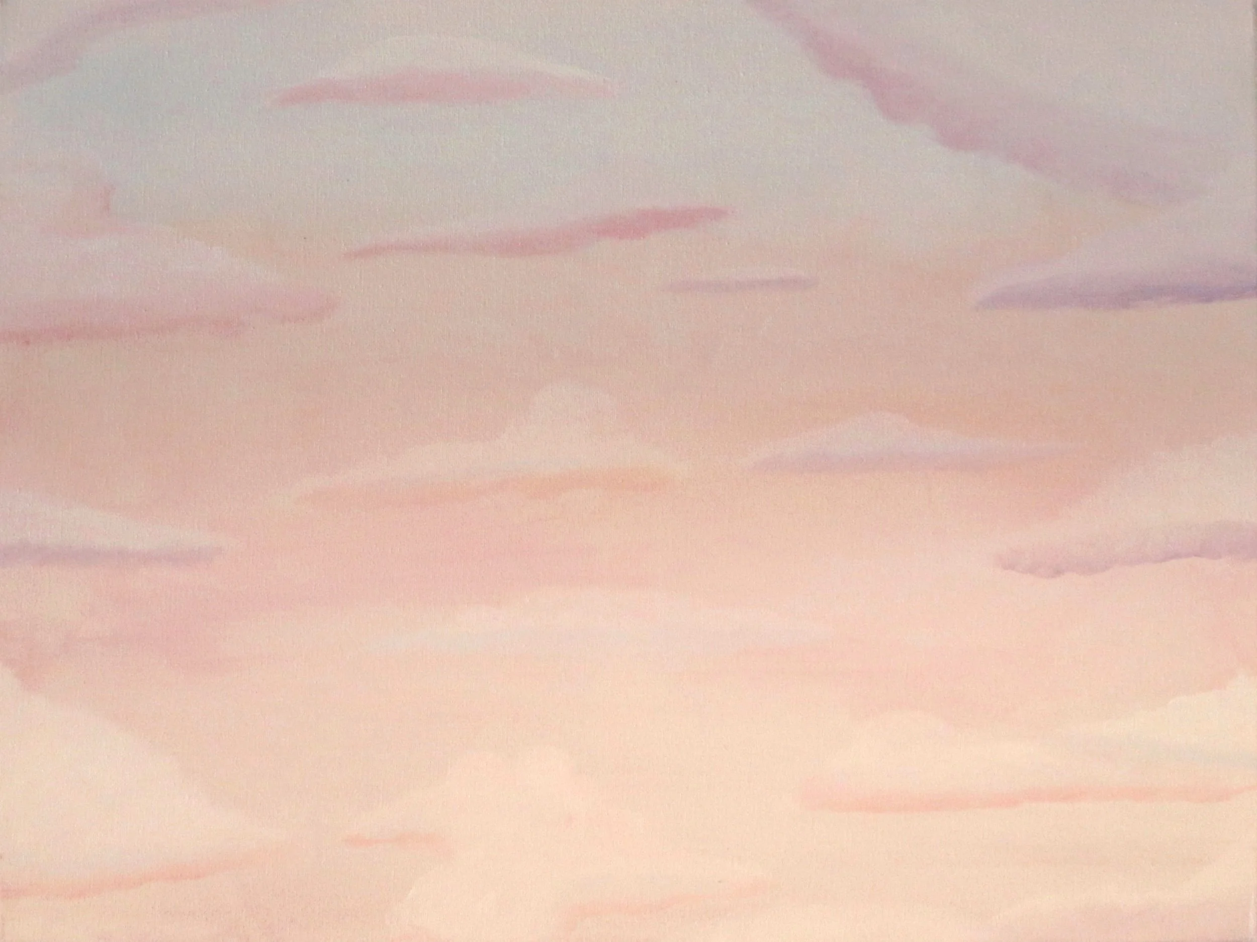 Soft pastel-colored sky with pink and purple clouds.