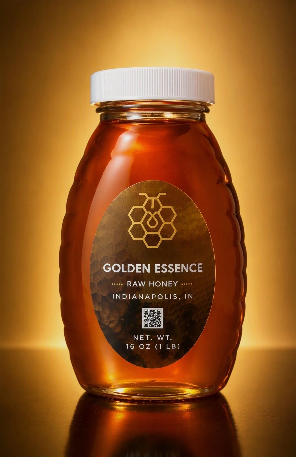 1 lb (16 oz) Glass Honey Jar