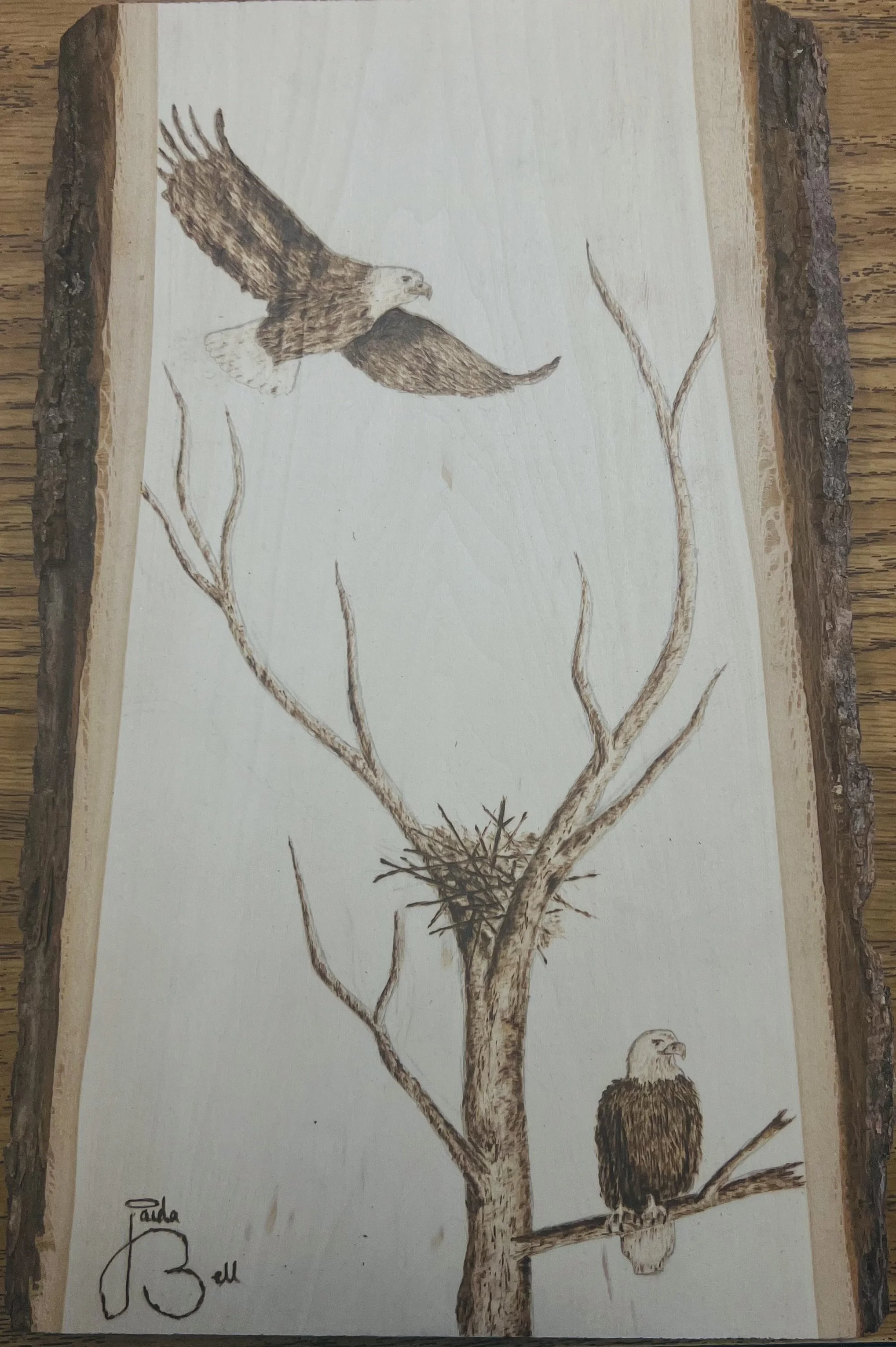 Home Between Horizons - Original Wood Burning