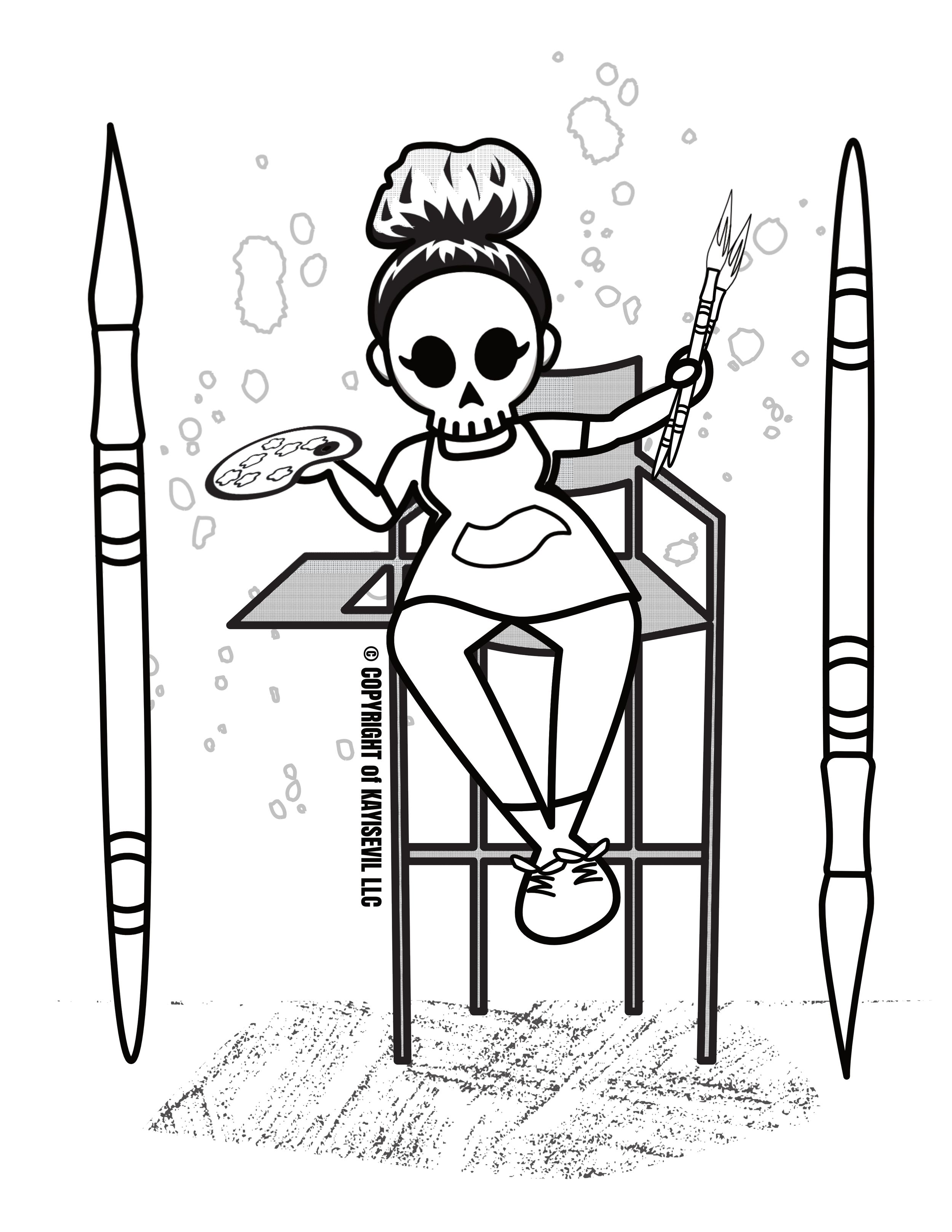 Kayisevil Face Painting coloring page - FREE