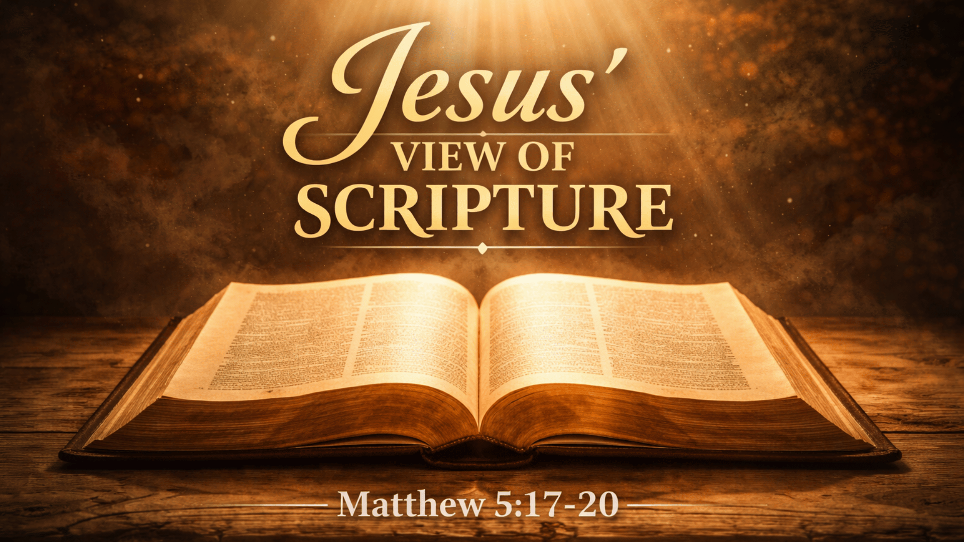 Jesus’ View of Scripture
