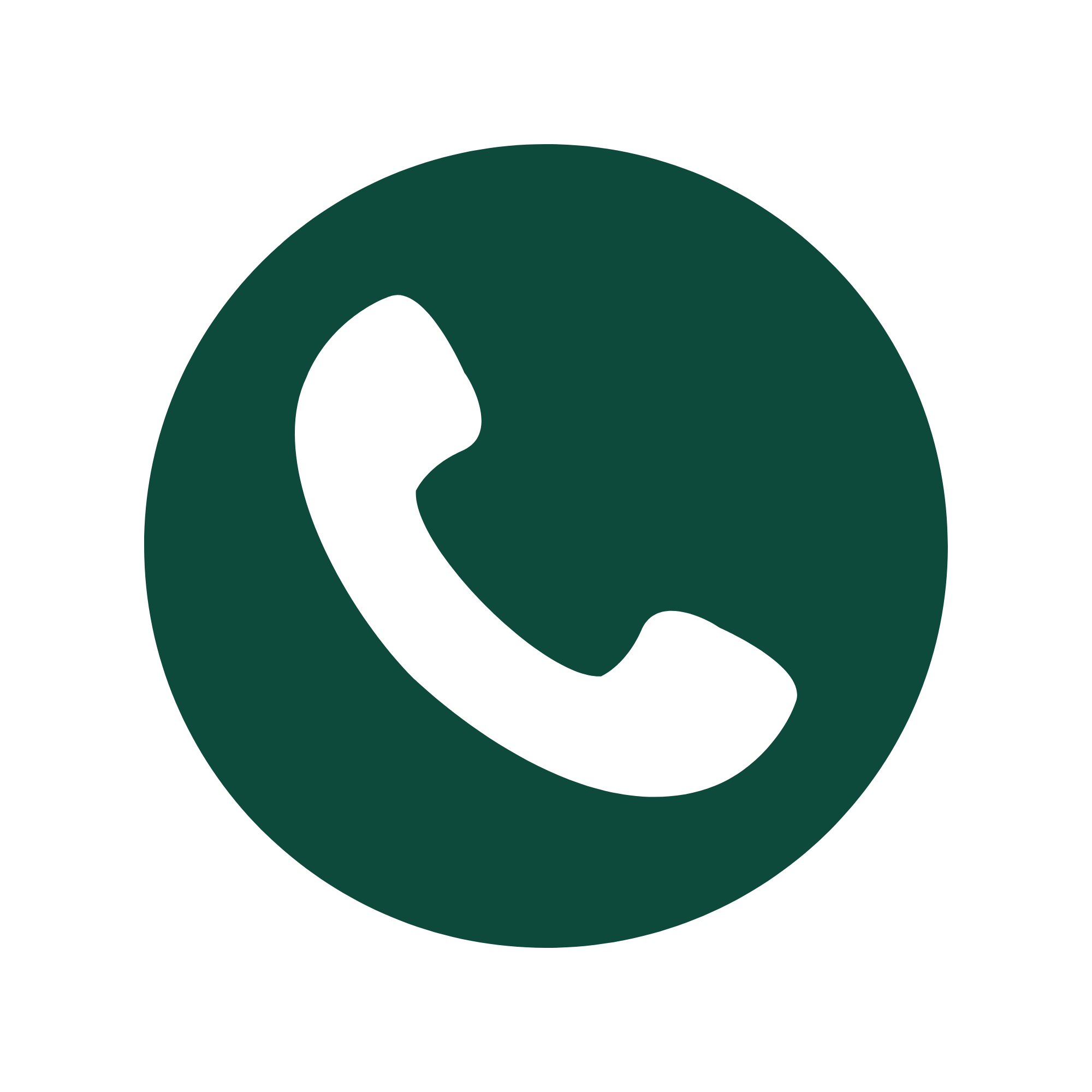 Close-up of a logo with a dark green circle and a black curved line forming part of a letter inside it, set against a black background.