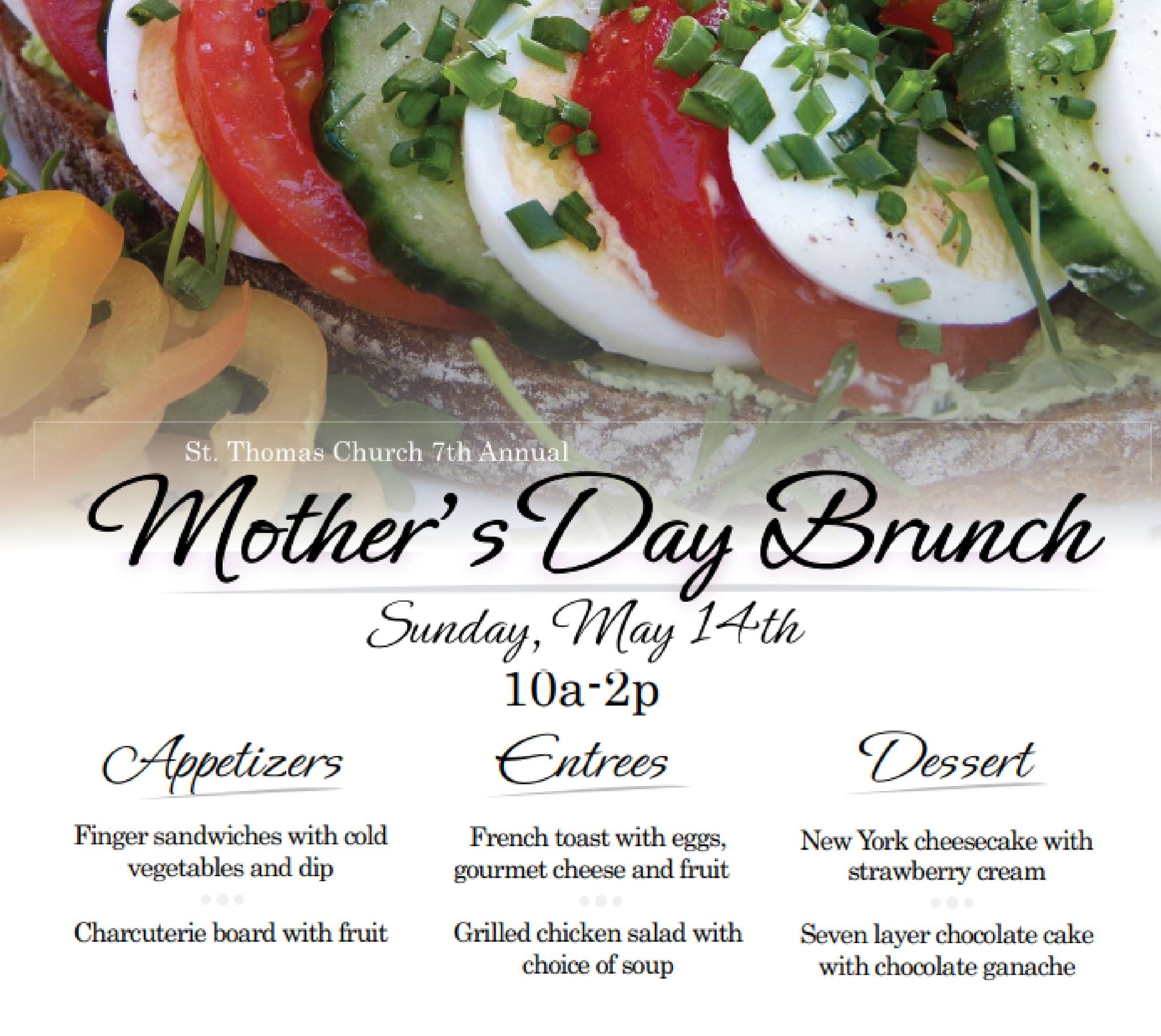 Welcome to Throwback Thursday! Did you know that Mother's Day is the third most celebrated holiday in the world?
While Mother's Day 2025 is May 11th this year, St. Thomas' brunch happened on a lovely May 14th several years ago with a dine-in meal i