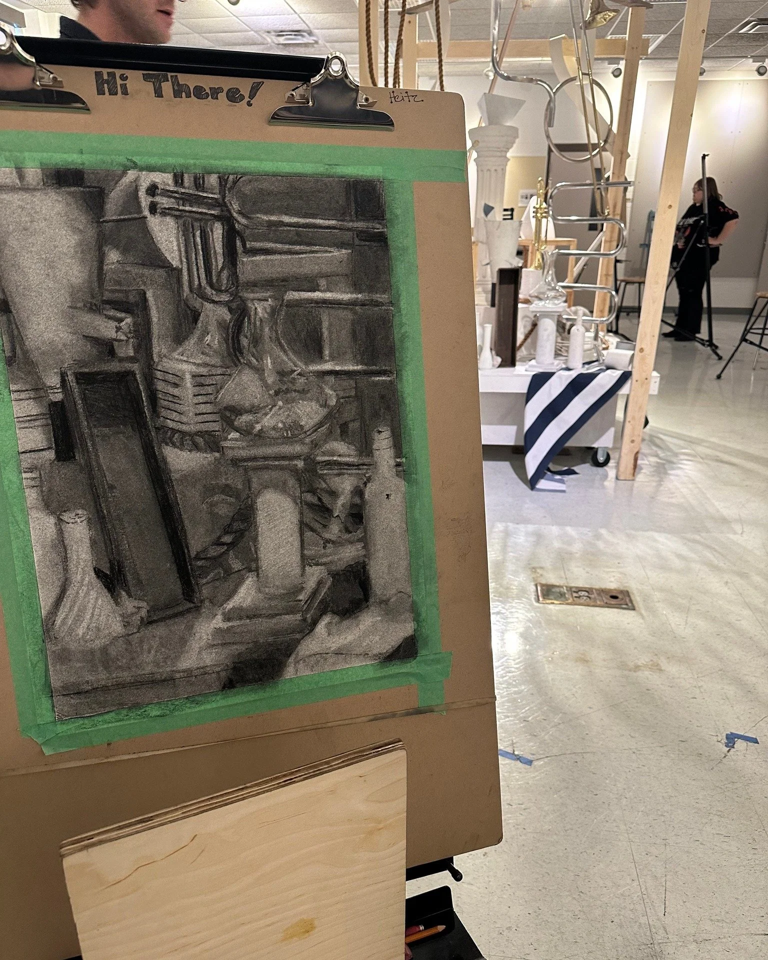 Happy Maker Monday! Did you know that our founder is a classically trained artist?  This is one of their favorite pieces - a charcoal still life with emphasis on textures, reflective surfaces, and subtlety in shadows.  In fact - according to Tatum, t