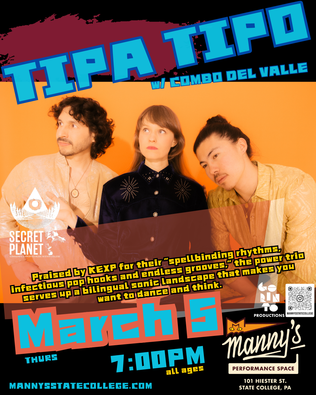 SECRET PLANET // TIPA TIPO w/ El Combo Del Valle