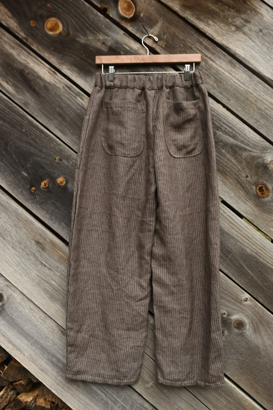 READY TO SHIP: Lantern  Trousers - Cocoa Stripe - Small Medium