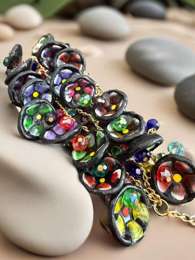 Hand Painted Mexican Barro Bracelet