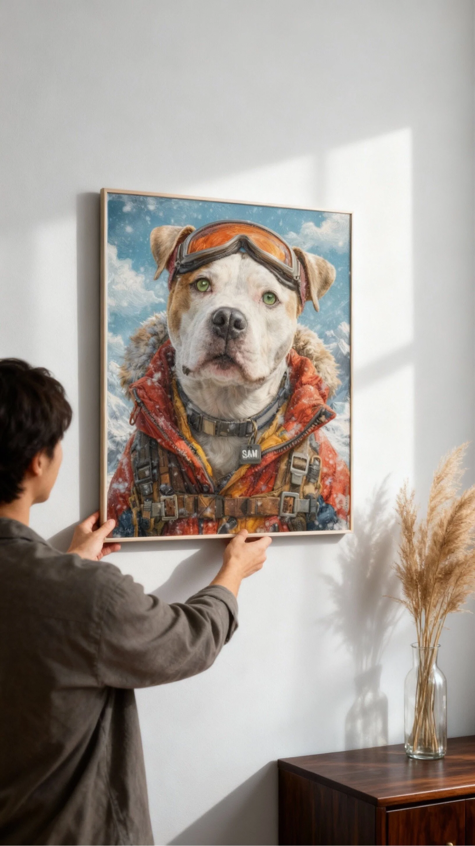 Custom Pet Portraits –Ski or hike Style