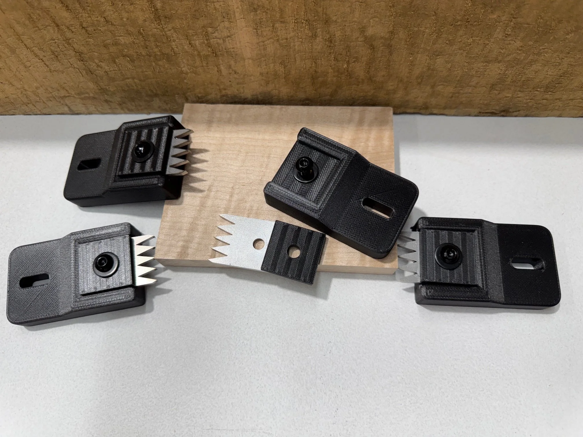 Improved design!!  4 Pack Slab Clamp with Shims CNC or slab flattening jig
