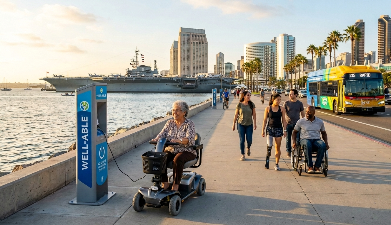 ccessible public charging station on San Diego’s waterfront,
